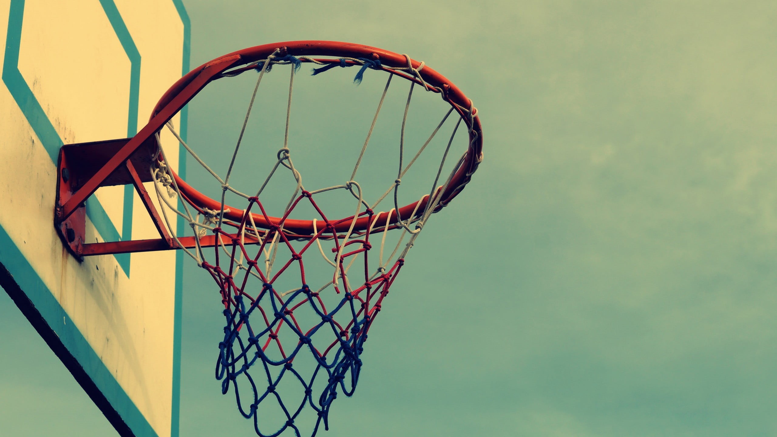 goal, blue, hoop, clear sky, activity, winning, recreational Pursuit, relaxation, playing, scoring, sport, teal, net - Sports Equipment, day, white, low angle view, HD Wallpaper