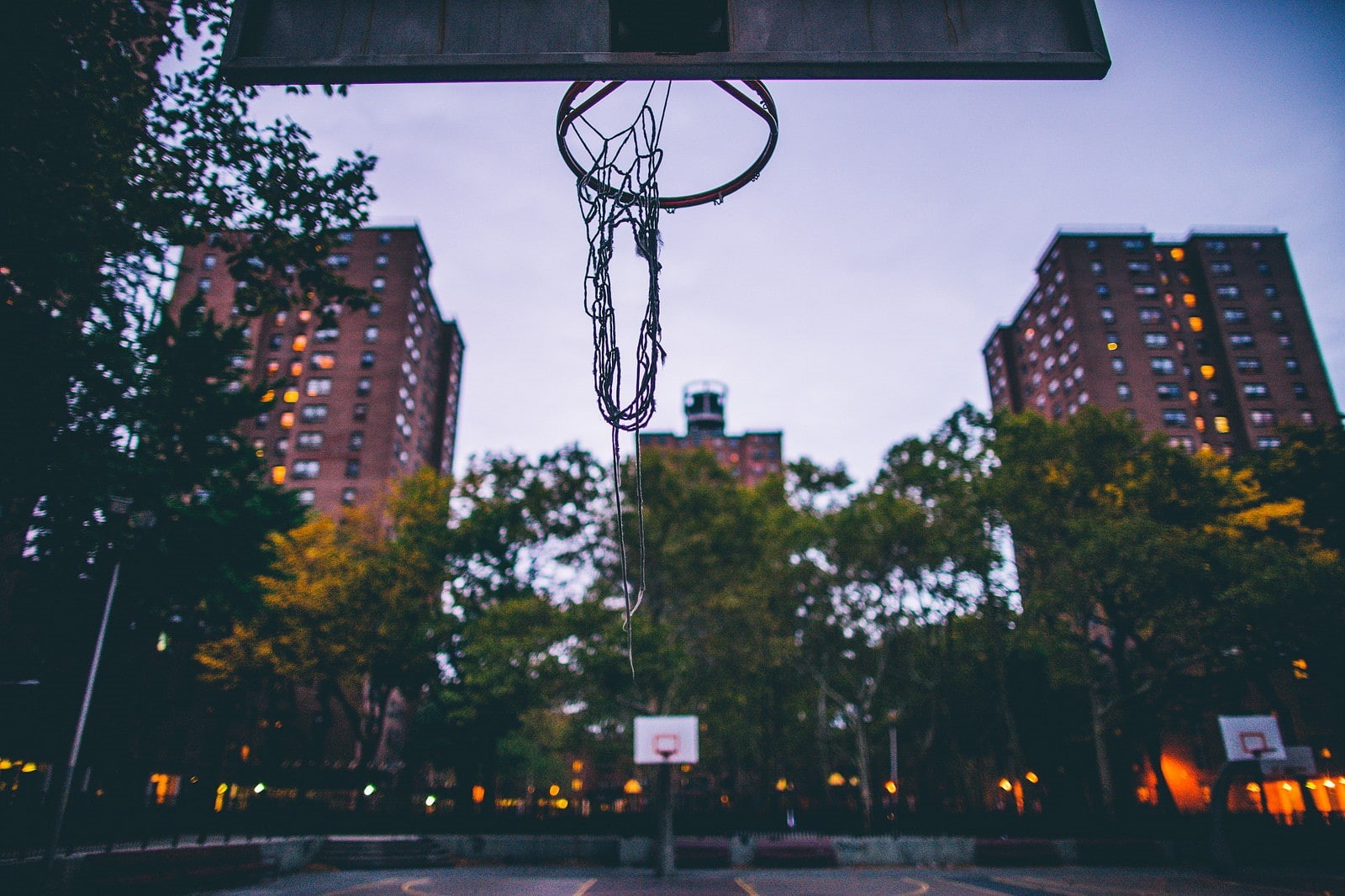 hoop, 720P, court, basketball court, buildings, basketball, HD Wallpaper