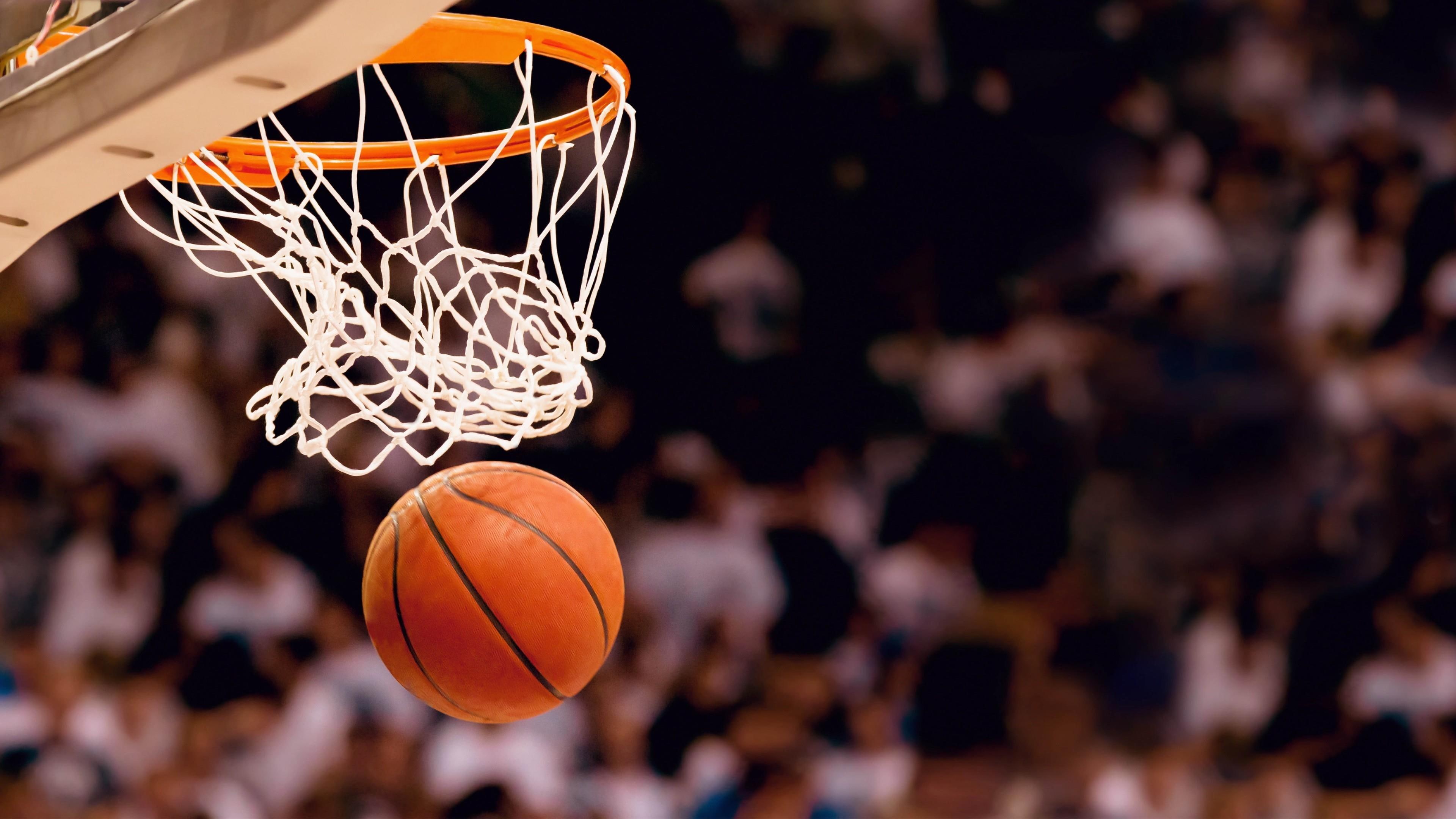 basketball hoop, basketball, 4K, HD Wallpaper