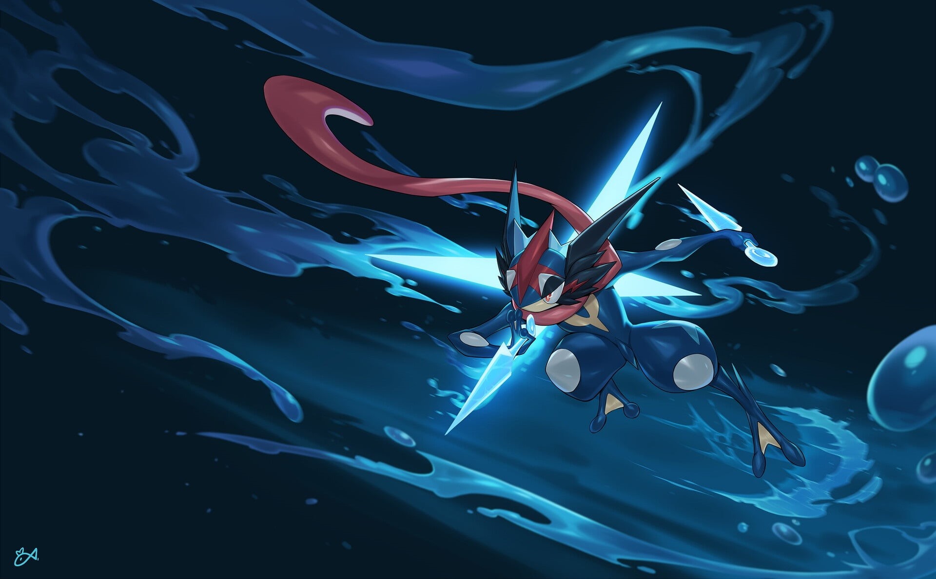 Pokémon, Greninja (Pokémon), 1080P, HD Wallpaper