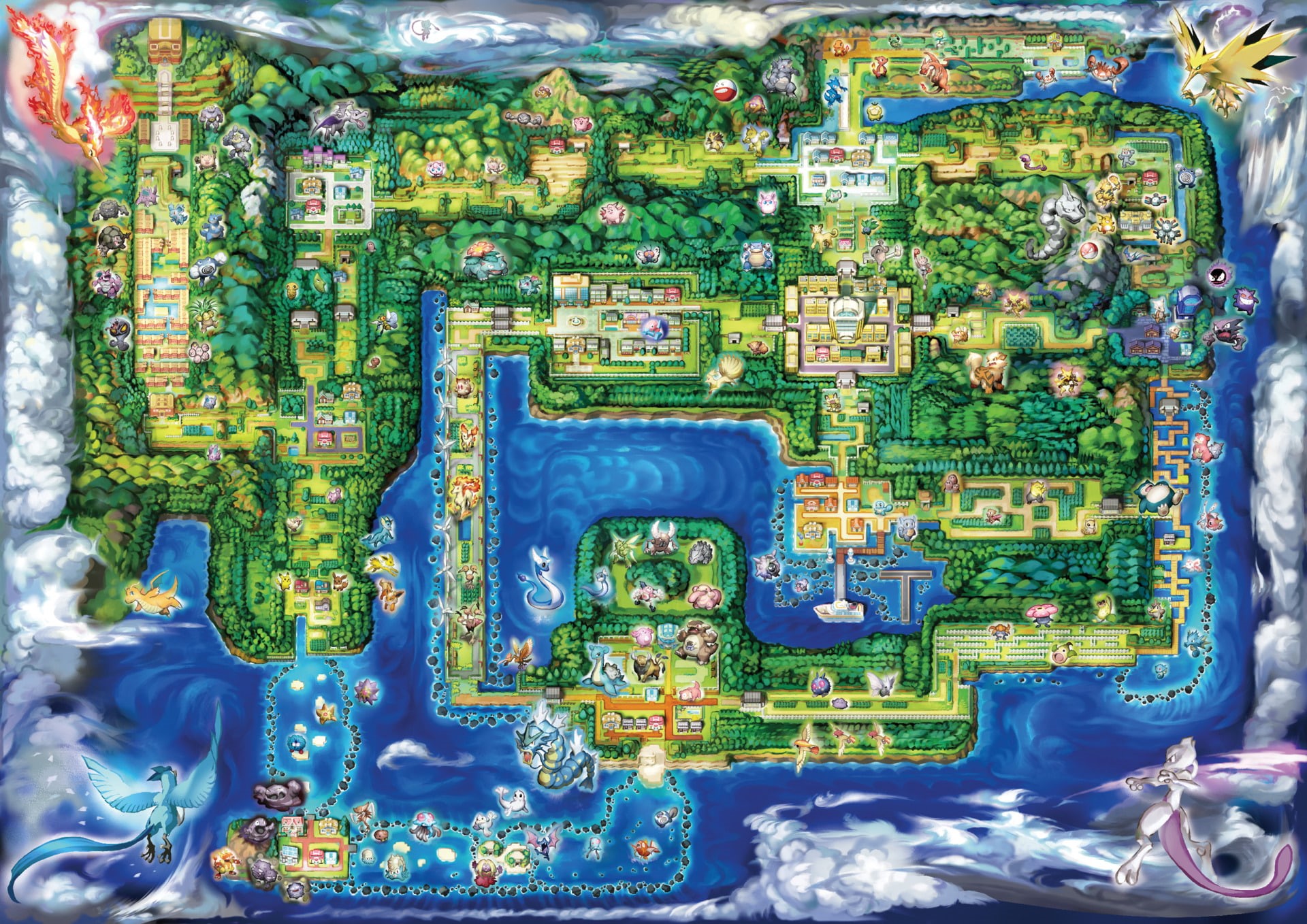 Zapdos (Pokémon), Koffing (Pokémon), Nidoqueen (Pokémon), Electrode (Pokémon), Jolteon (Pokémon), Caterpie (Pokémon), Seaking (Pokemon), Aerodactyl (Pokémon), HD Wallpaper