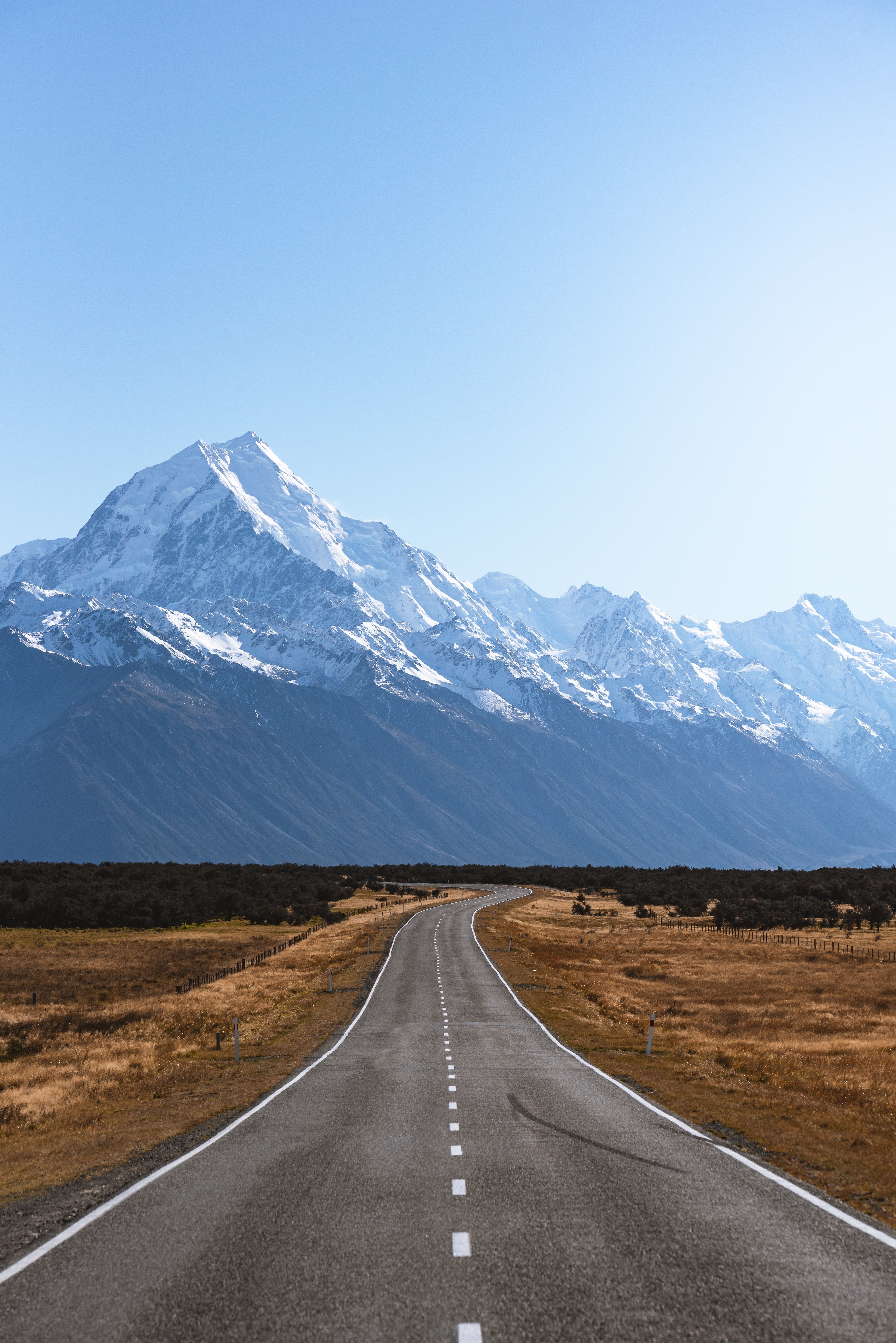 environment, black, tranquility, winter, diminishing perspective, mountain, road, dividing line, beauty in nature, sky, raod, the way forward, direction, Phone HD Wallpaper