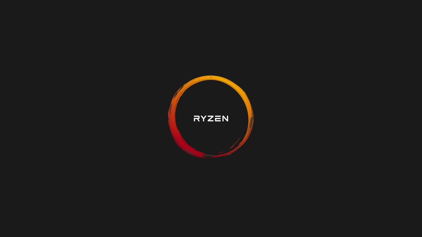 dark, minimalism, 720P, AMD, RYZEN, HD Wallpaper