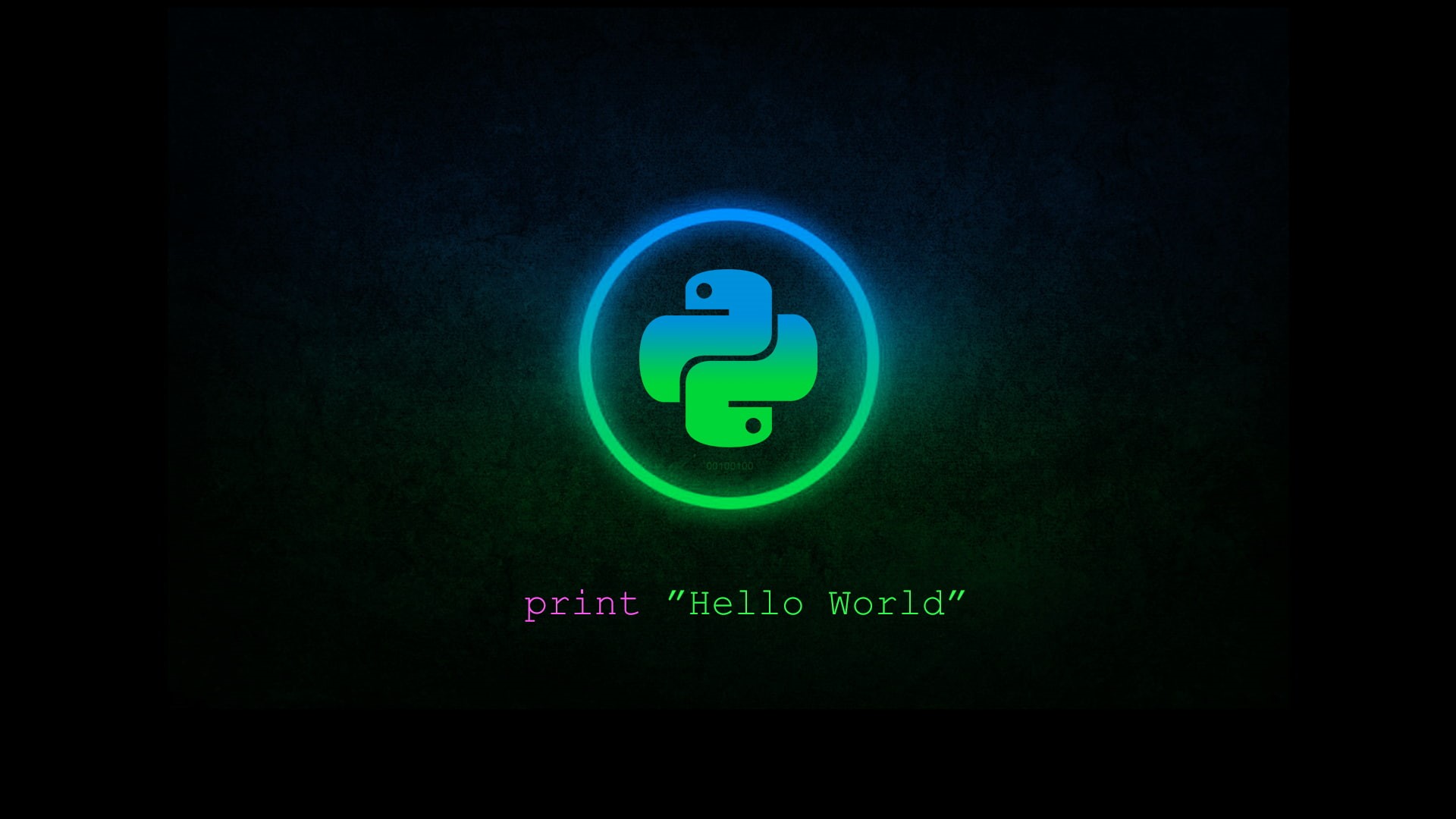 green, Python (programming), blue, 1080P, HD Wallpaper