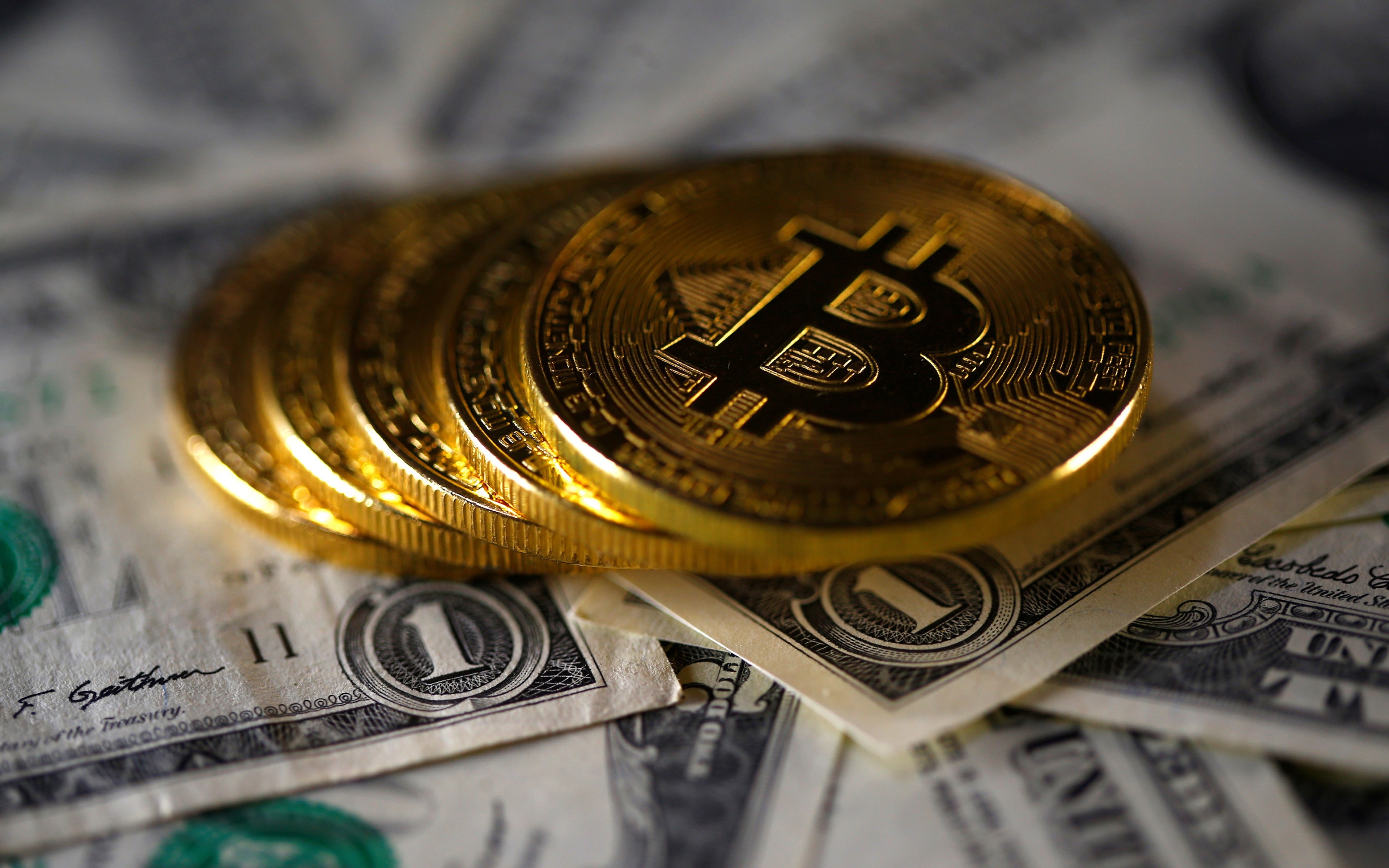 Coin, 4K, Bitcoin, Technology, Money, HD Wallpaper