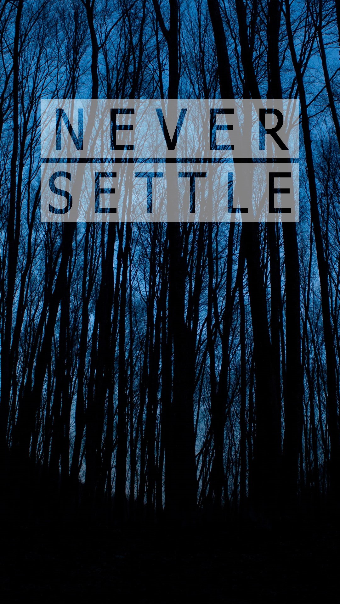 Never Settle, Oneplus, Portrait Display, forest, 1080P, Phone HD Wallpaper