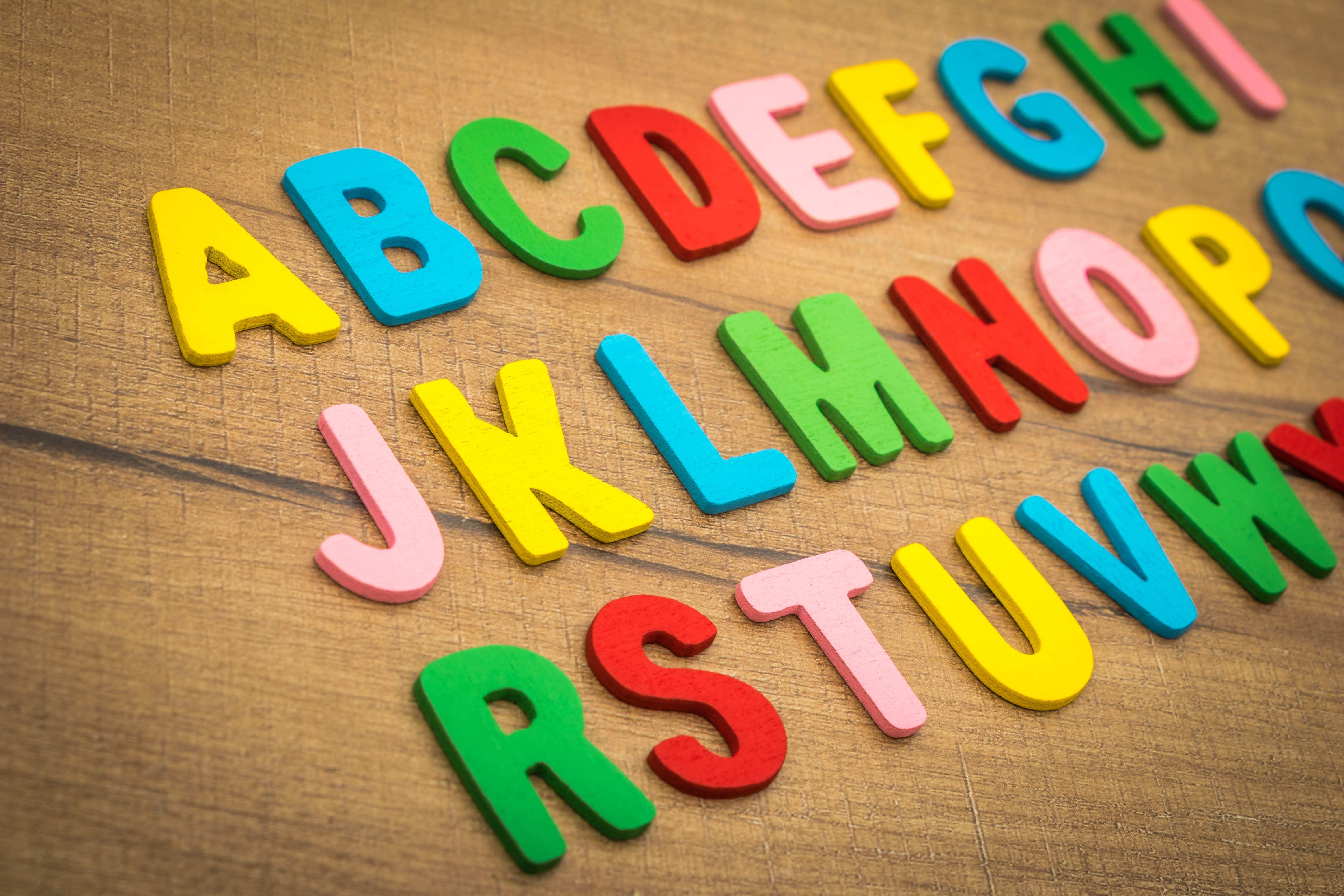 text, abc, kids, letter, educate, alphabets, wood - material, letters, english, capital letter, school, 5K, academic, child, color, pupil, play, high angle view, HD Wallpaper