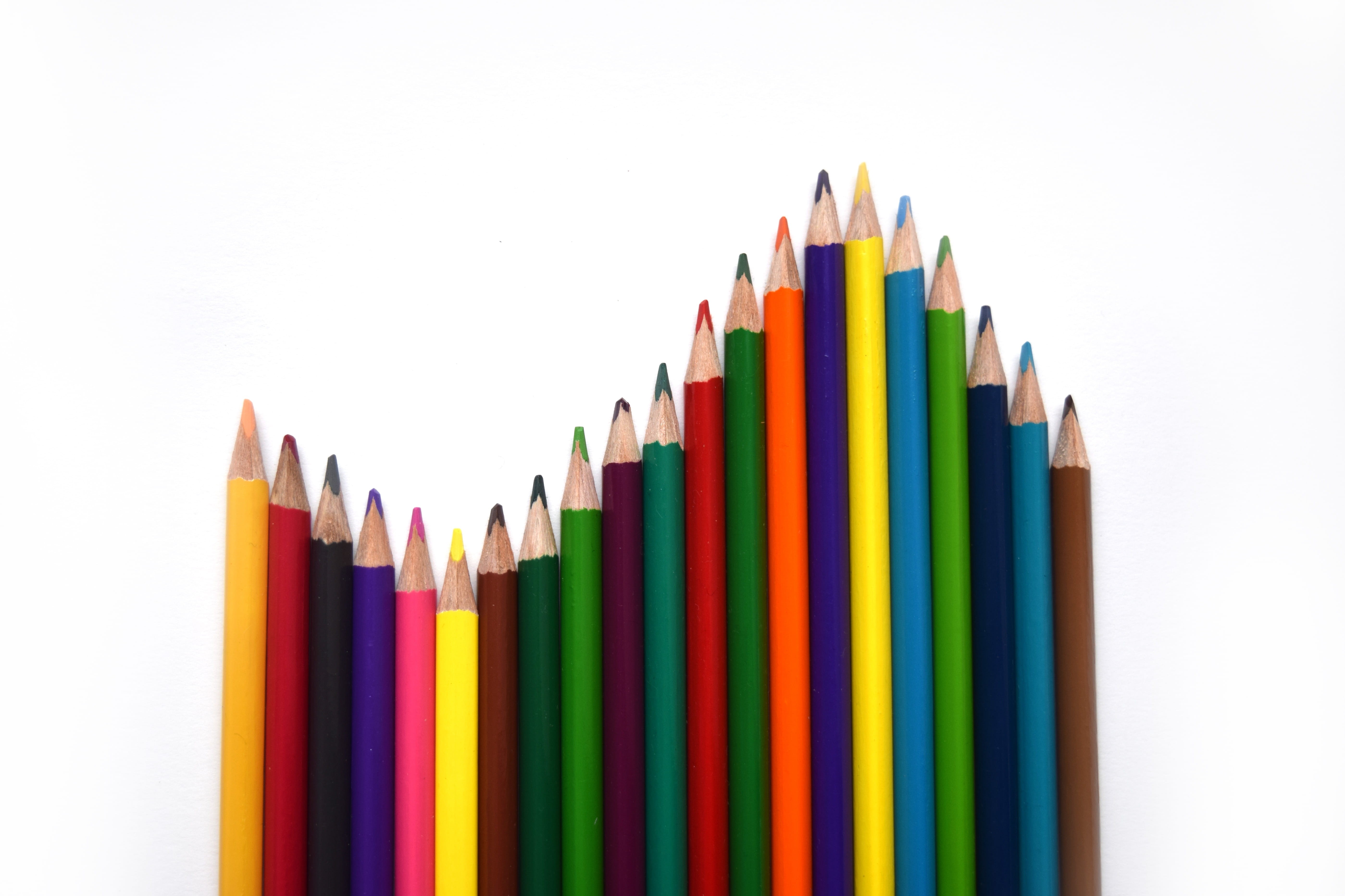 still life, crayon, choice, draw, image, colored pencil, pencil, arrangement, data, pencils, back to school, set, download, white background, craft, rainbow, HD Wallpaper