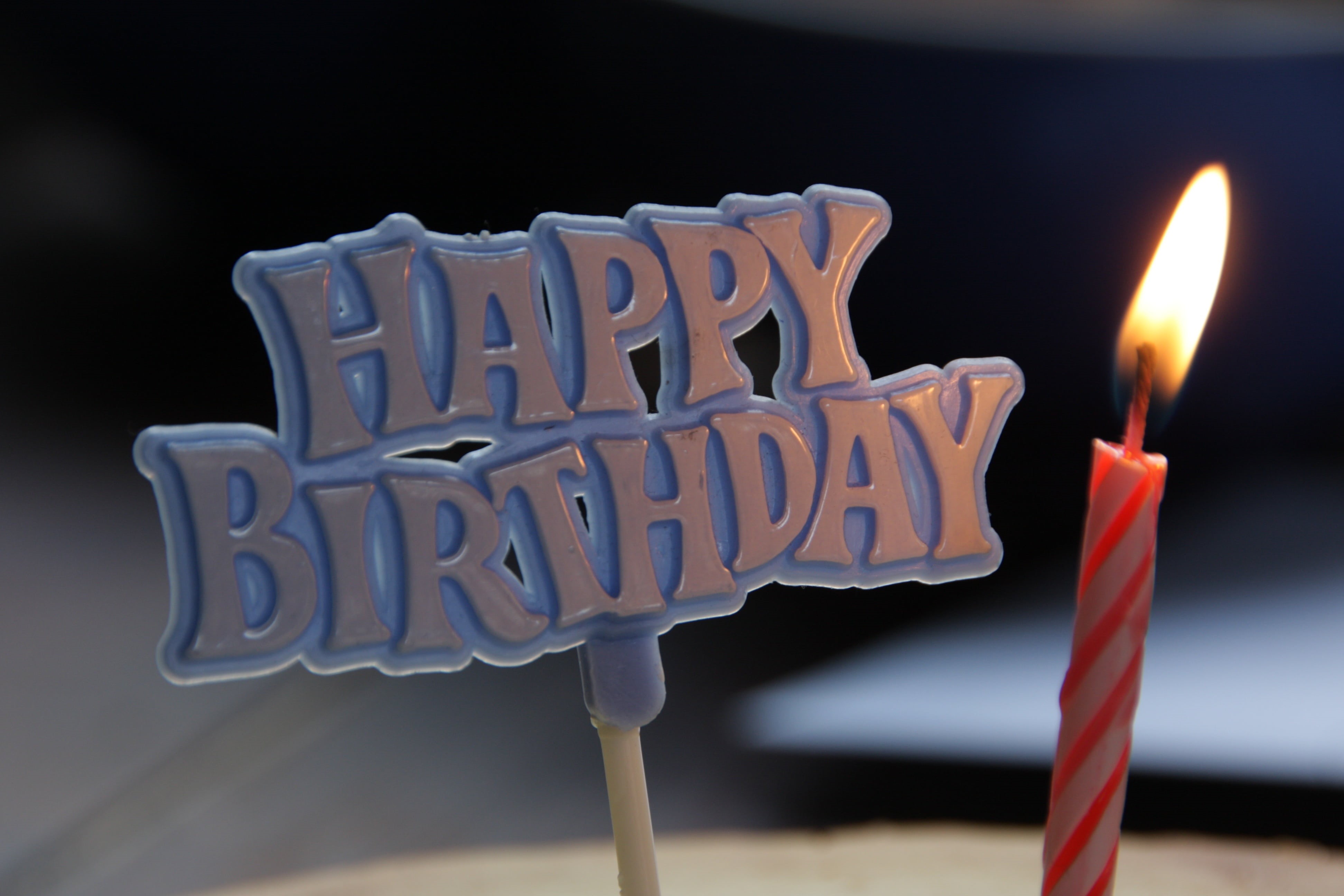 greeting, food and drink, decoration, black background, cake, heat - temperature, burning, no people, candle, fire - natural phenomenon, birthday, celebration, HD Wallpaper
