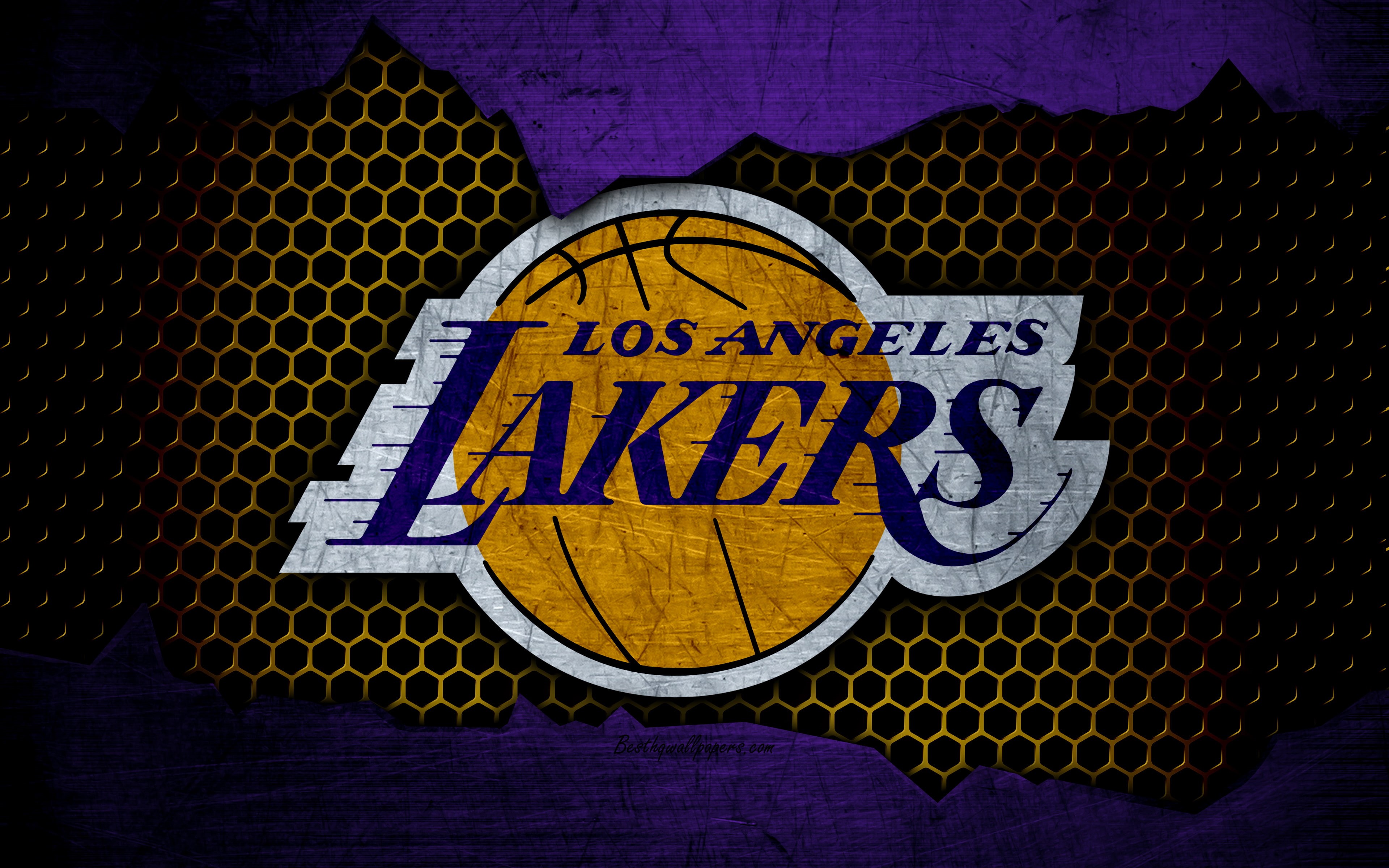 Logo, Basketball, Los Angeles Lakers, NBA, 4K, HD Wallpaper