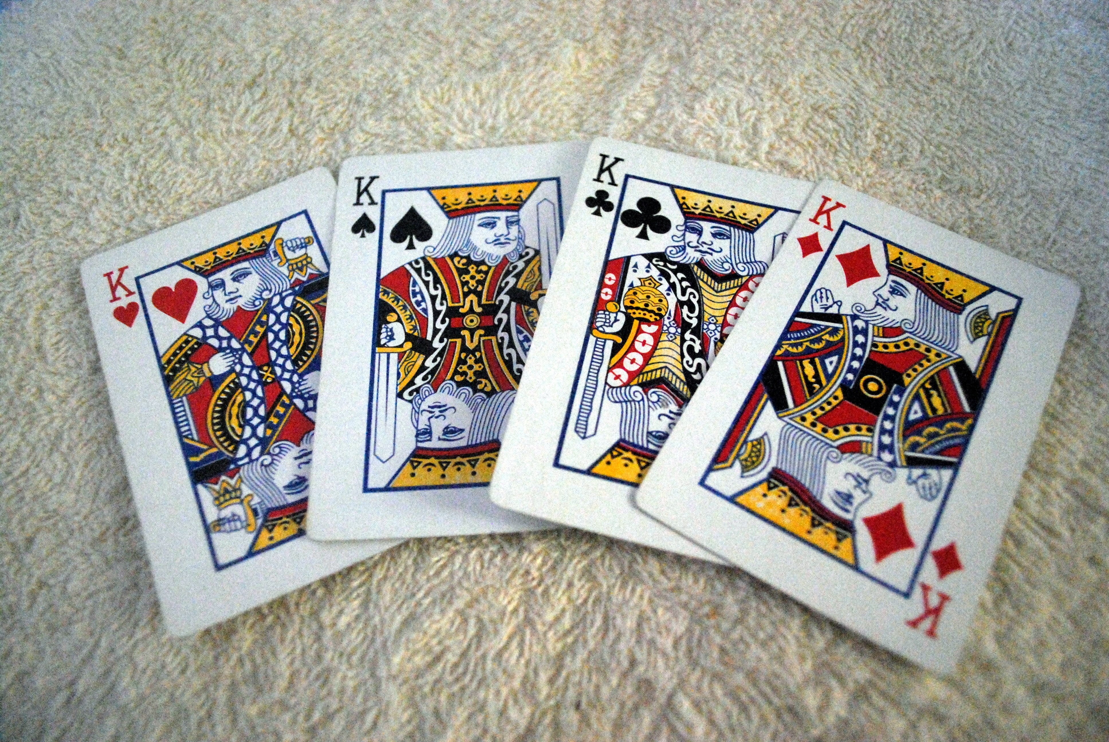 club, poker - card game, still life, card, close-up, representation, female likeness, play, Kings, Playing, spade, Cards, no people, four, game of chance, HD Wallpaper