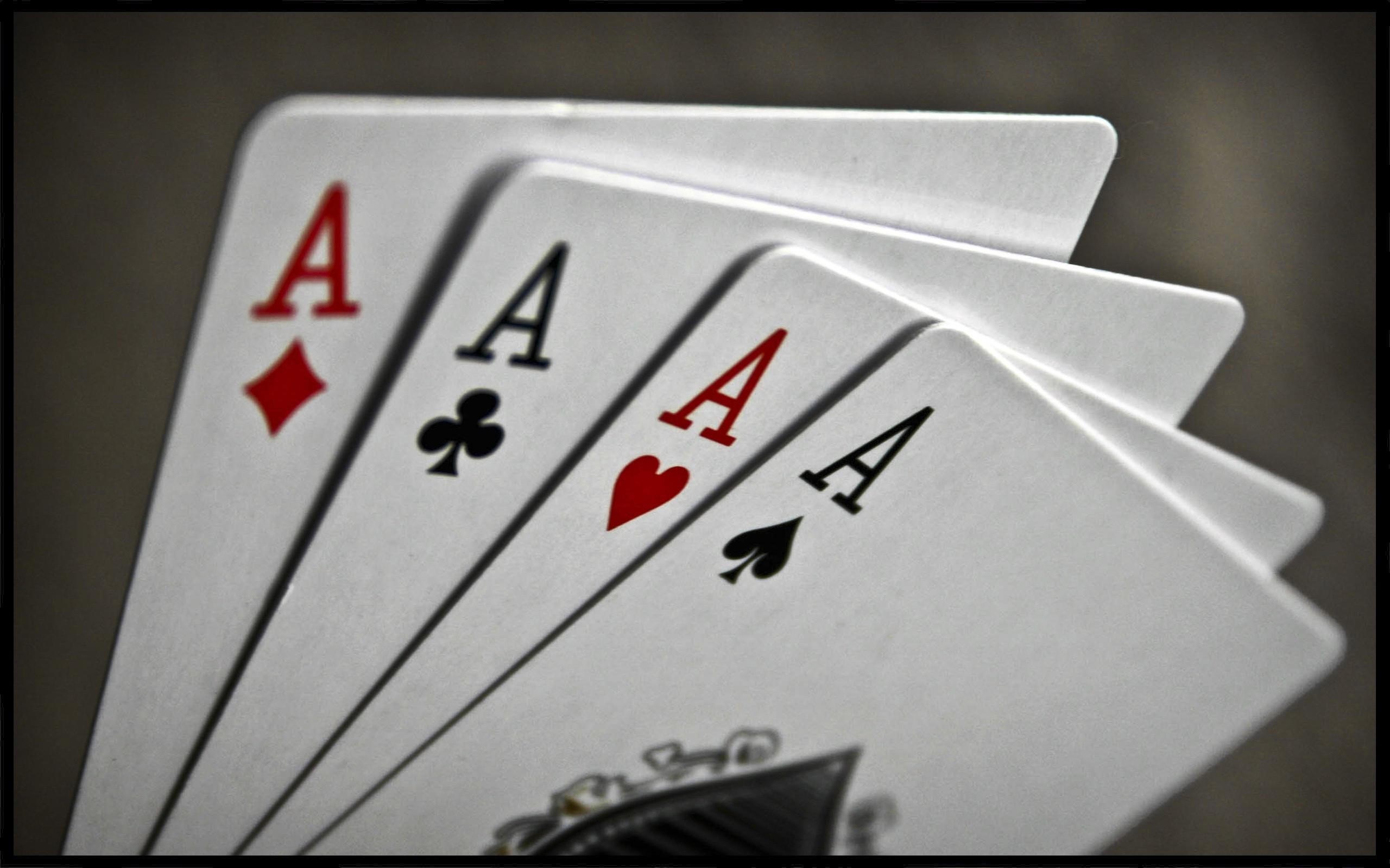 card, photography, game, 2560x1600, 2K, poker, four, kind, ace, HD Wallpaper