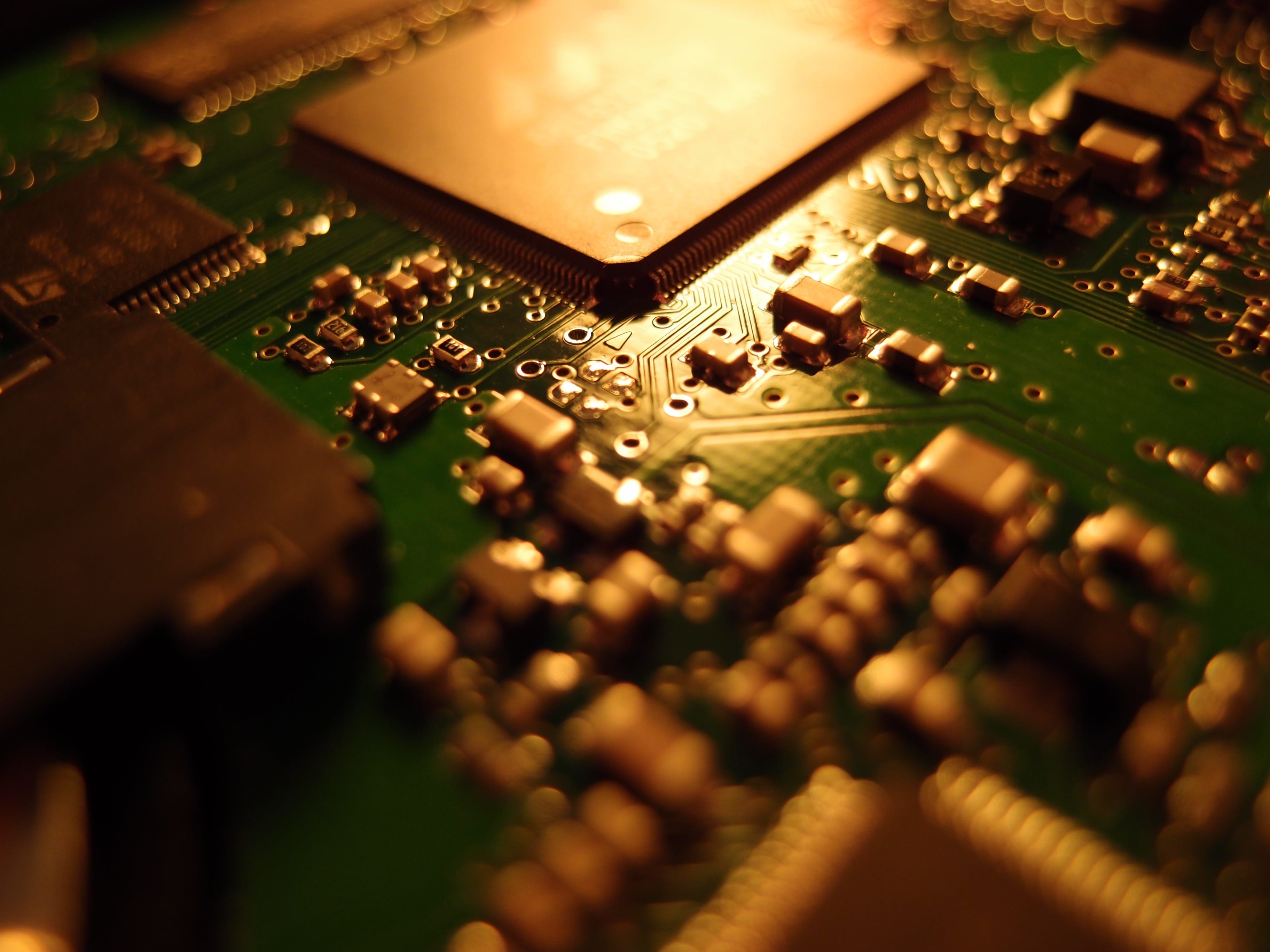 equipment, networking, electrical equipment, technology, processor, mother board, green, printed circuit board, solder joint, electrical component, 2K, HD Wallpaper