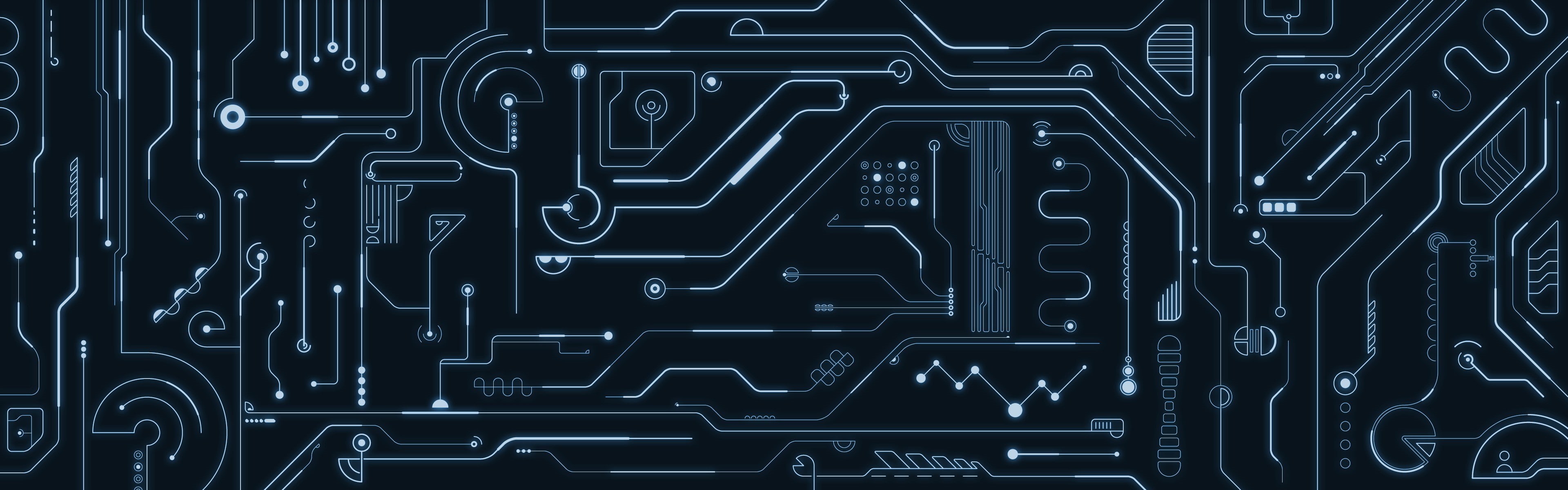 4K, futuristic, multiple display, circuits, HD Wallpaper