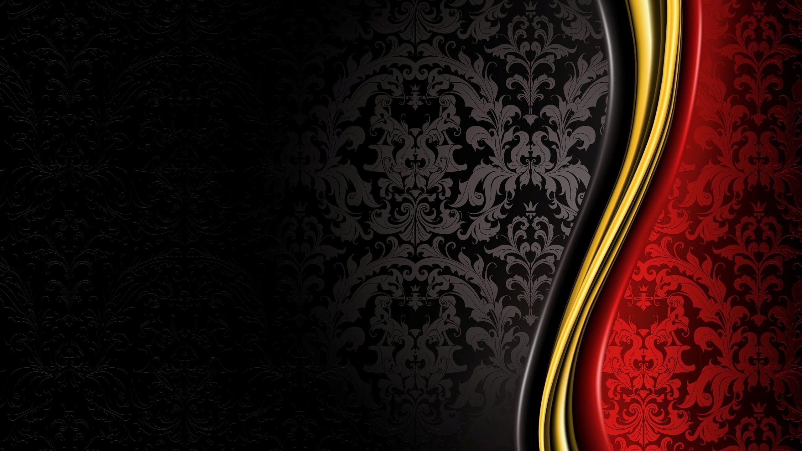 gold, red, black, luxury, 2K, royal, abstract, HD Wallpaper