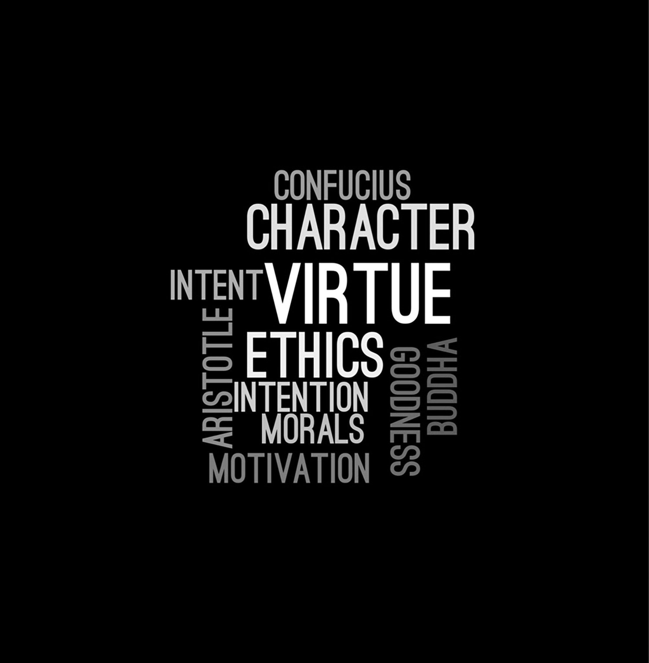 black color, 1080P, information, ethics, intent, aristotle, virtue, background, night, character, cut out, wordcloud, black background, morals, no people, Phone HD Wallpaper