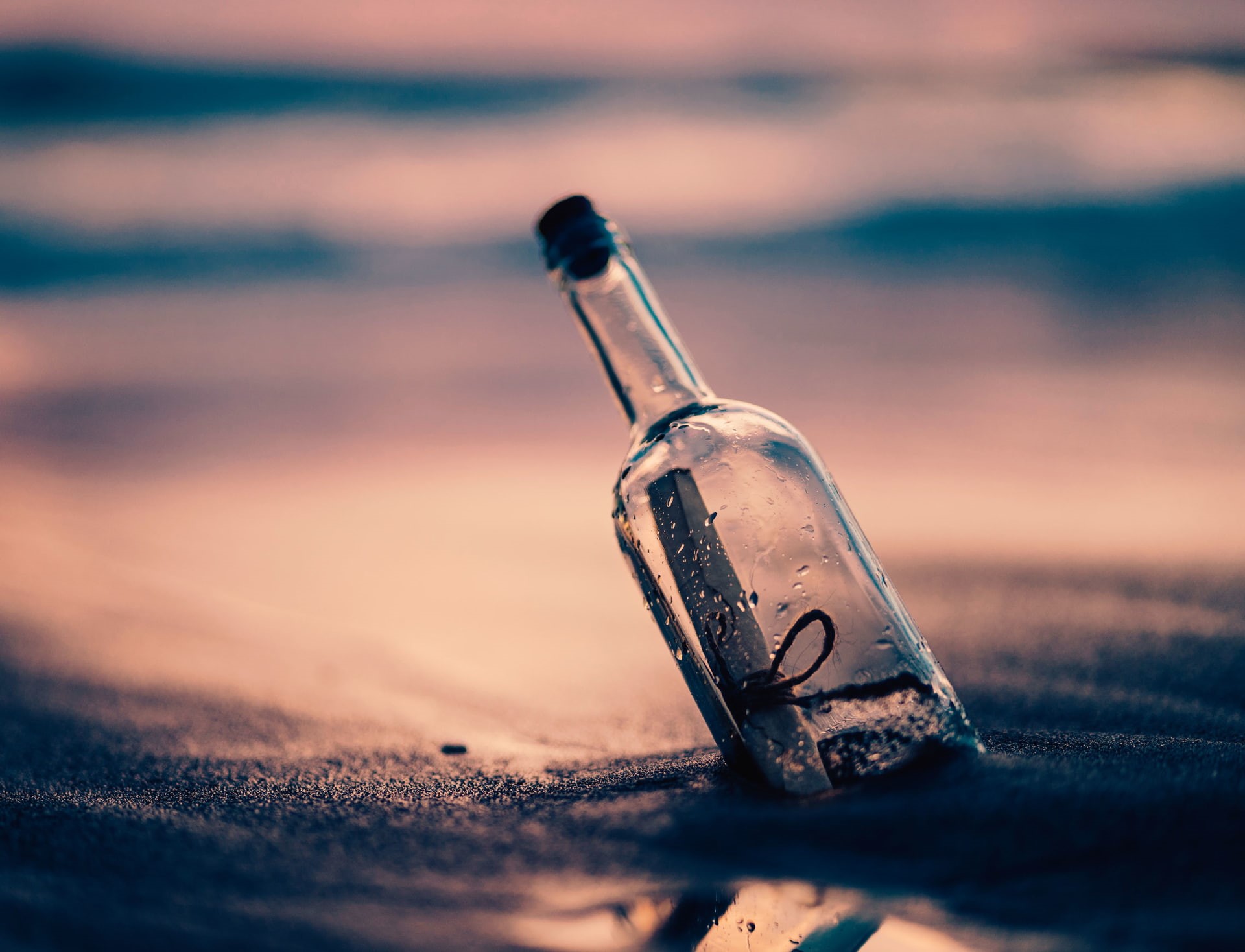 Beach, Message, 1080P, Bottle, Man Made, HD Wallpaper
