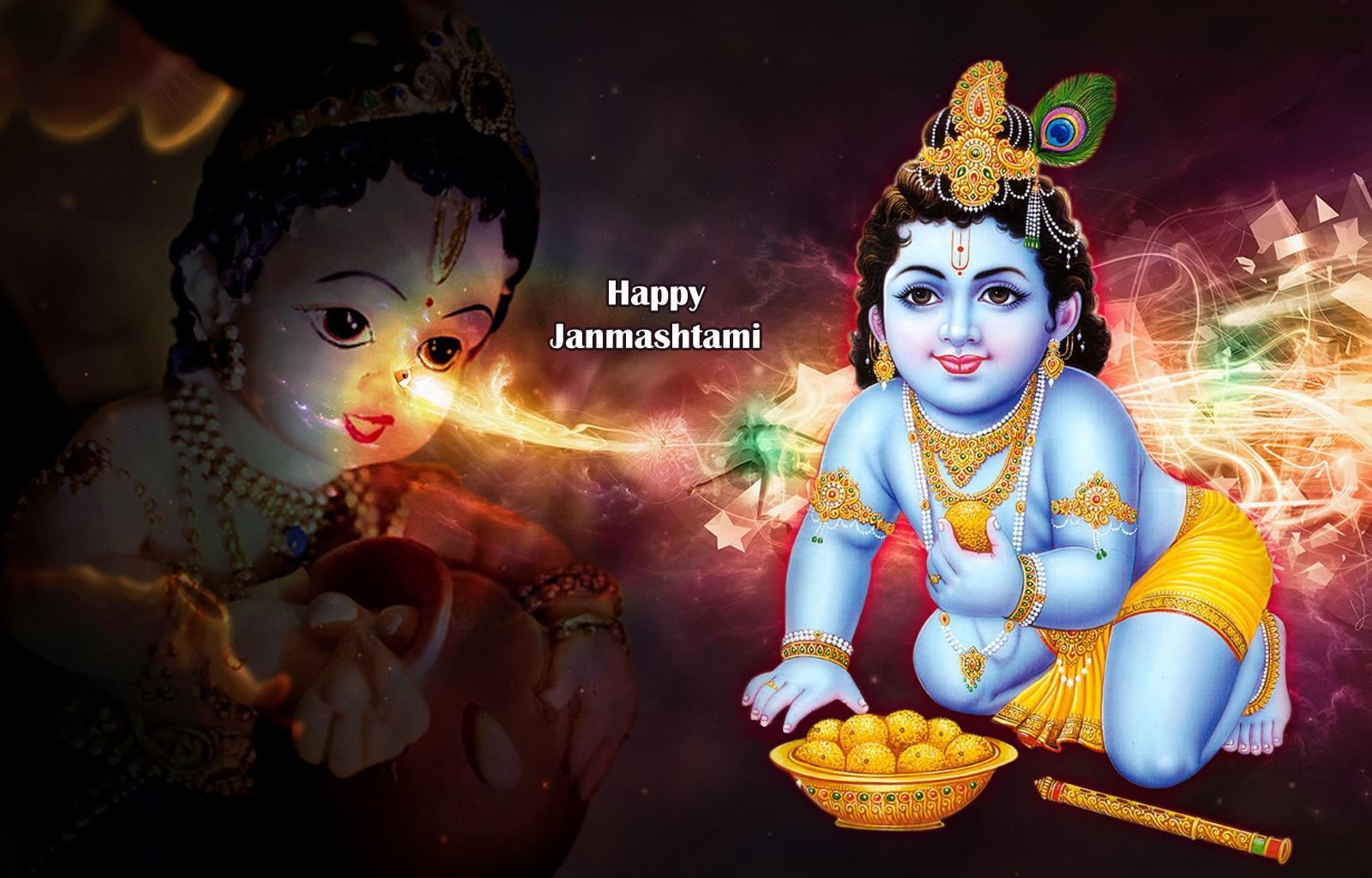 spirituality, festivals, illuminated, art and craft, Festivals / Holidays, lord krishna, toy, religion, representation, 720P, celebration, festival, male likeness, HD Wallpaper