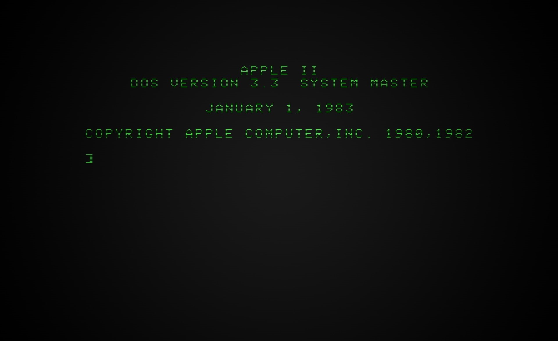 command line, number, black, display, text, information medium, apple, boot screen, digital display, green text, black background, apple ii, dark, scan lines, HD Wallpaper