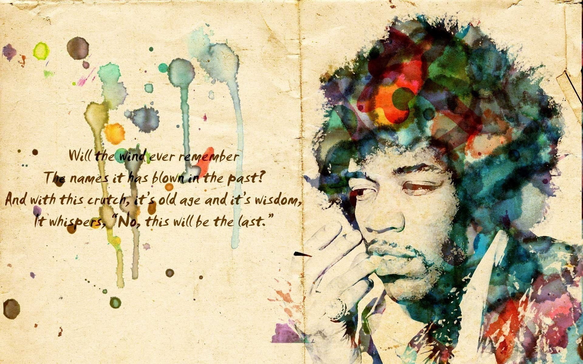 1080P, artwork, hendrix, jimi hendrix, guitarist, jimi, HD Wallpaper