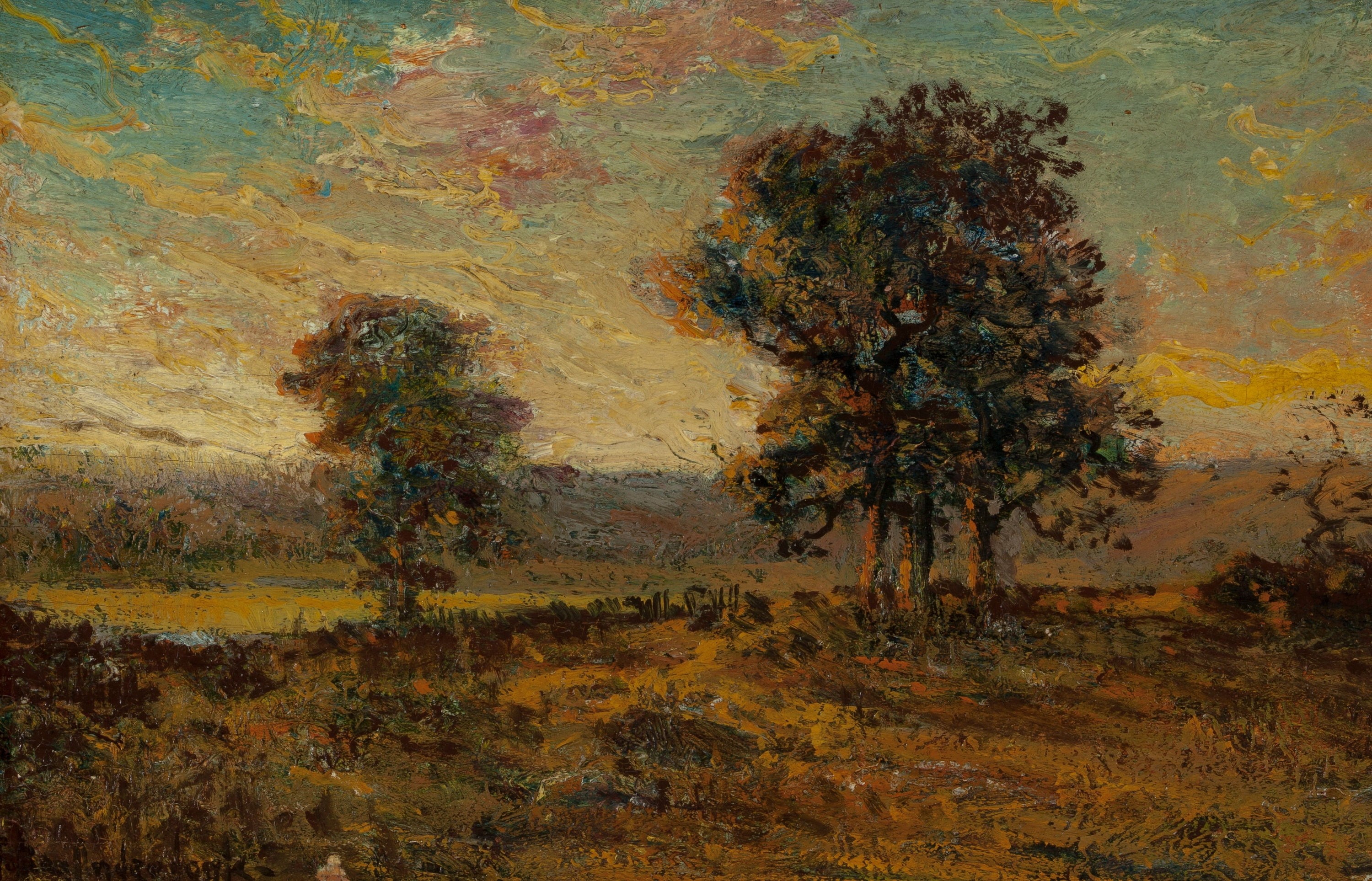 full frame, rough, painted image, classic art, plant, textured, paintings, textured effect, Julian Onderdonk, day, tree, painted, nature, weathered, backgrounds, HD Wallpaper