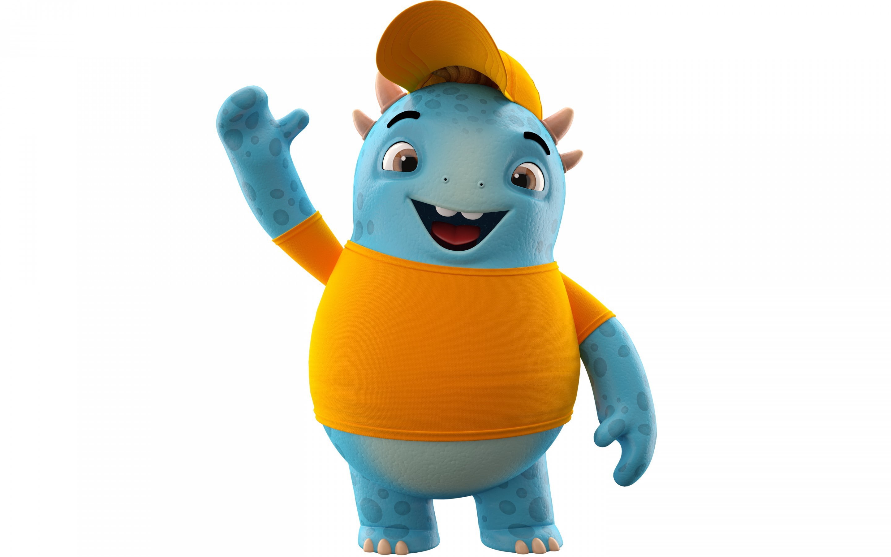 smile, monster, 3d, 2K, funny, character, cute, d, HD Wallpaper