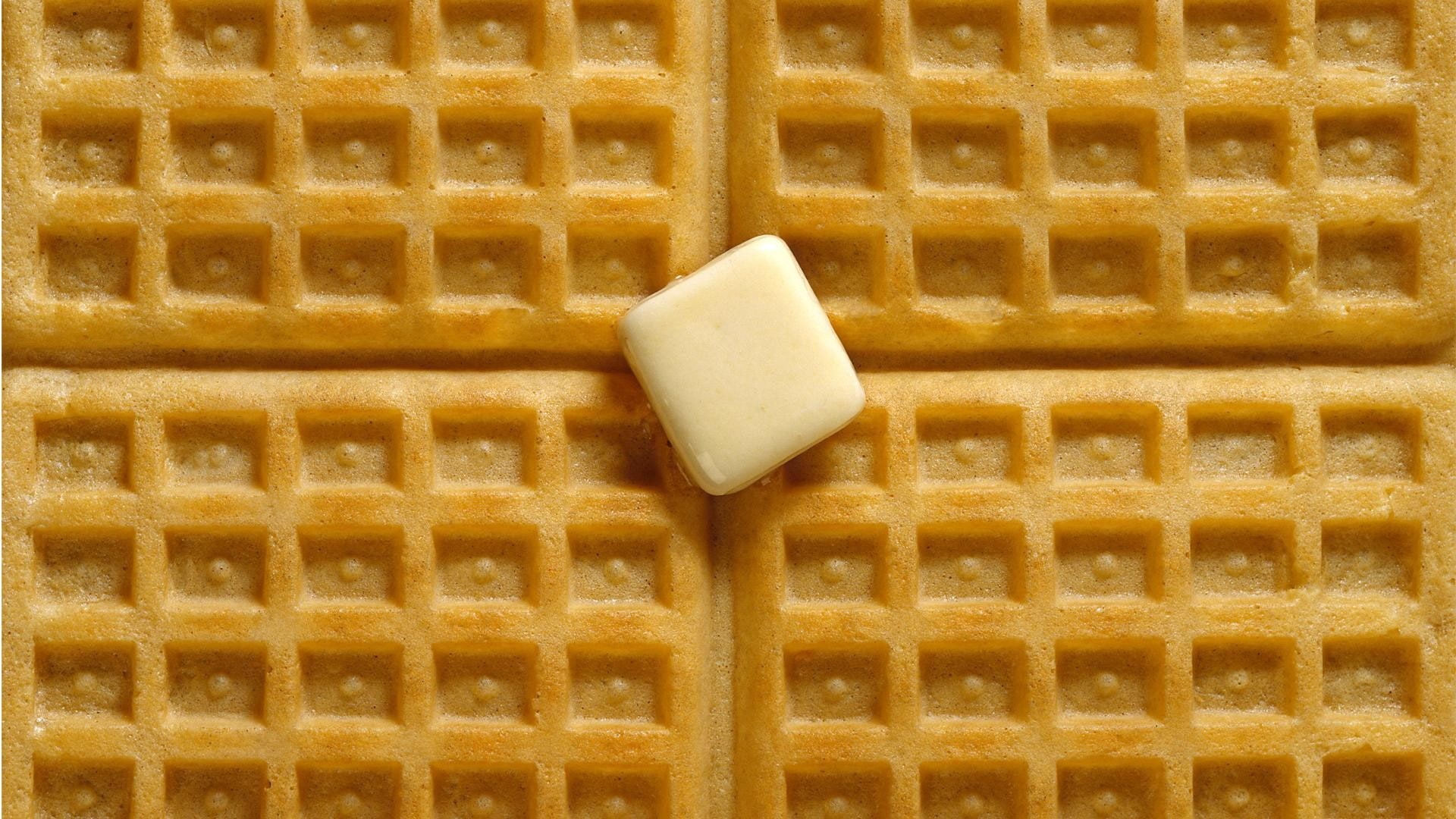 Butter, still life, no people, backgrounds, pattern, sweet food, 1080P, repetition, waffles, container, food and drink, yellow, indoors, cheese, shape, HD Wallpaper