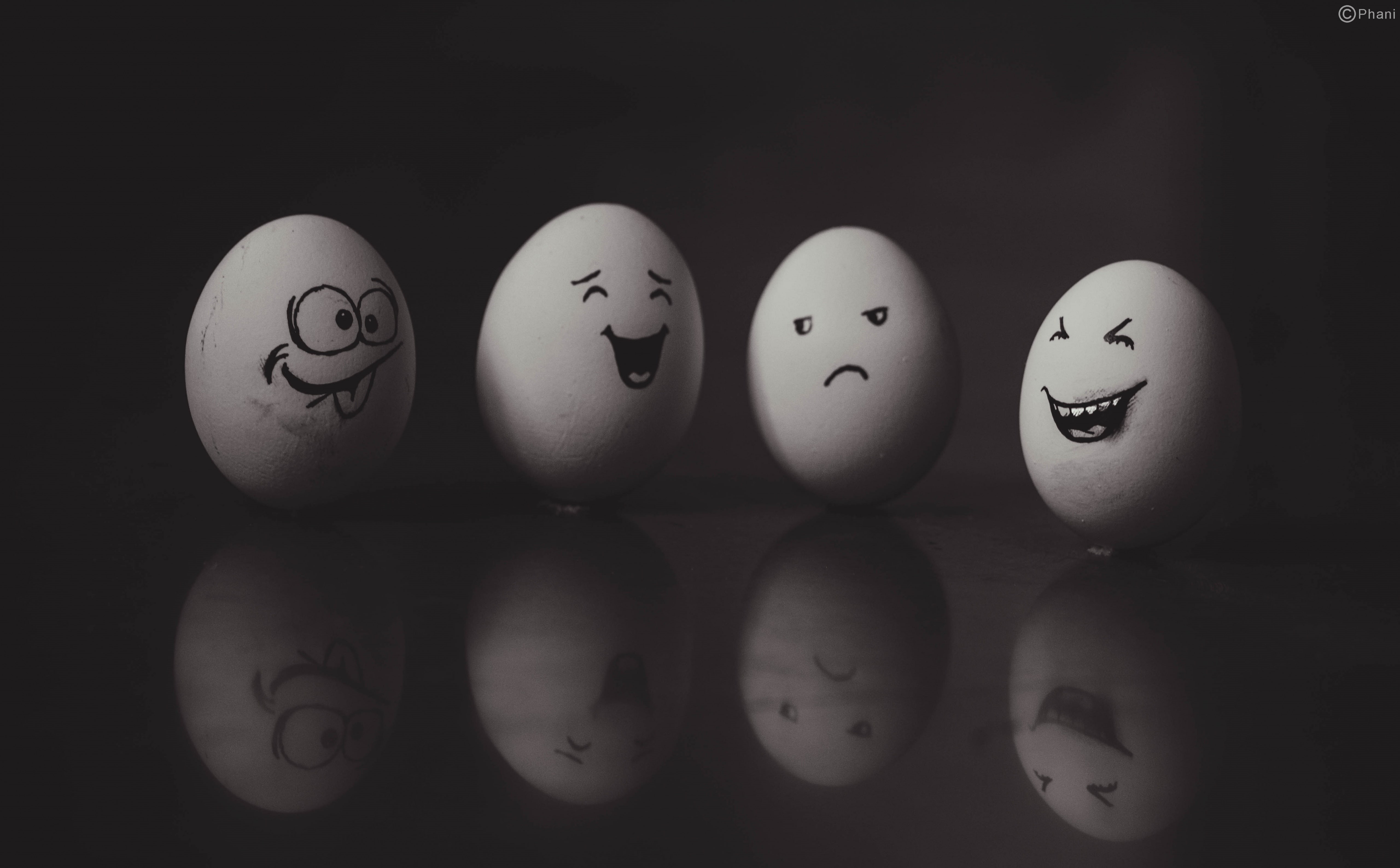 no people, still life, creative, indoors, black background, fun, anthropomorphic face, representation, table, close-up, anthropomorphic, food, group of objects, HD Wallpaper