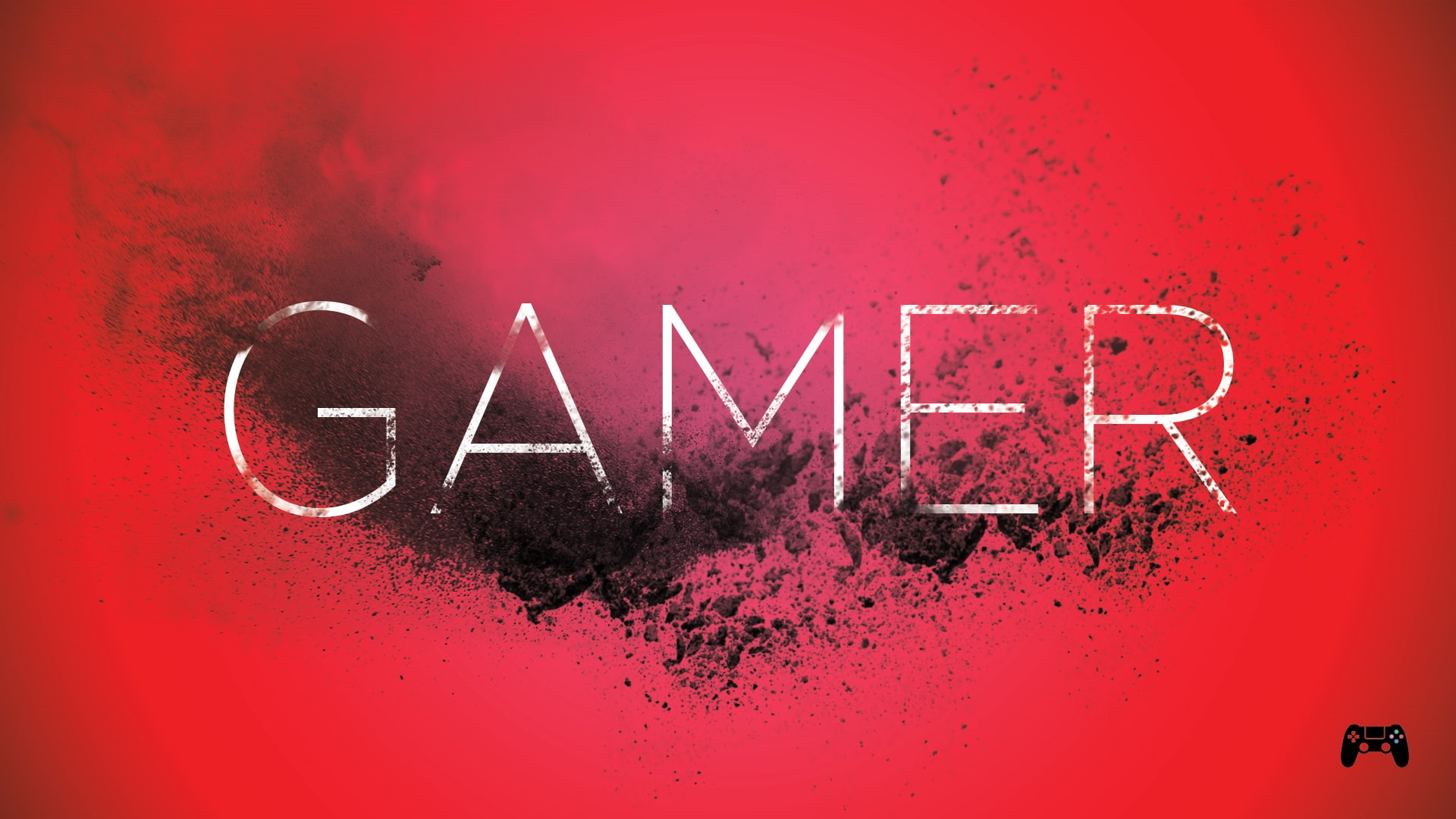 1080P, digital art, abstract, Gamer, text, red background, typography, 4Gamers, HD Wallpaper