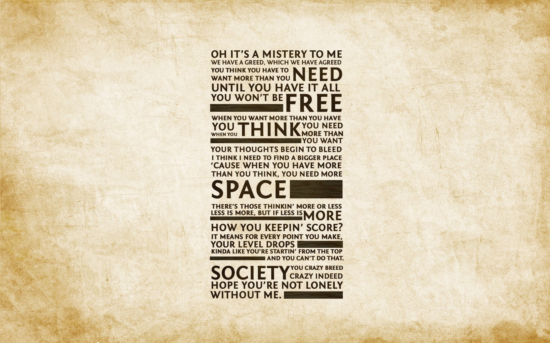quote, text, dirty, document, paper, retro styled, travel, communication, business, old, minimalism, dirt, lyrics, no people, indoors, torn, textured effect, HD Wallpaper