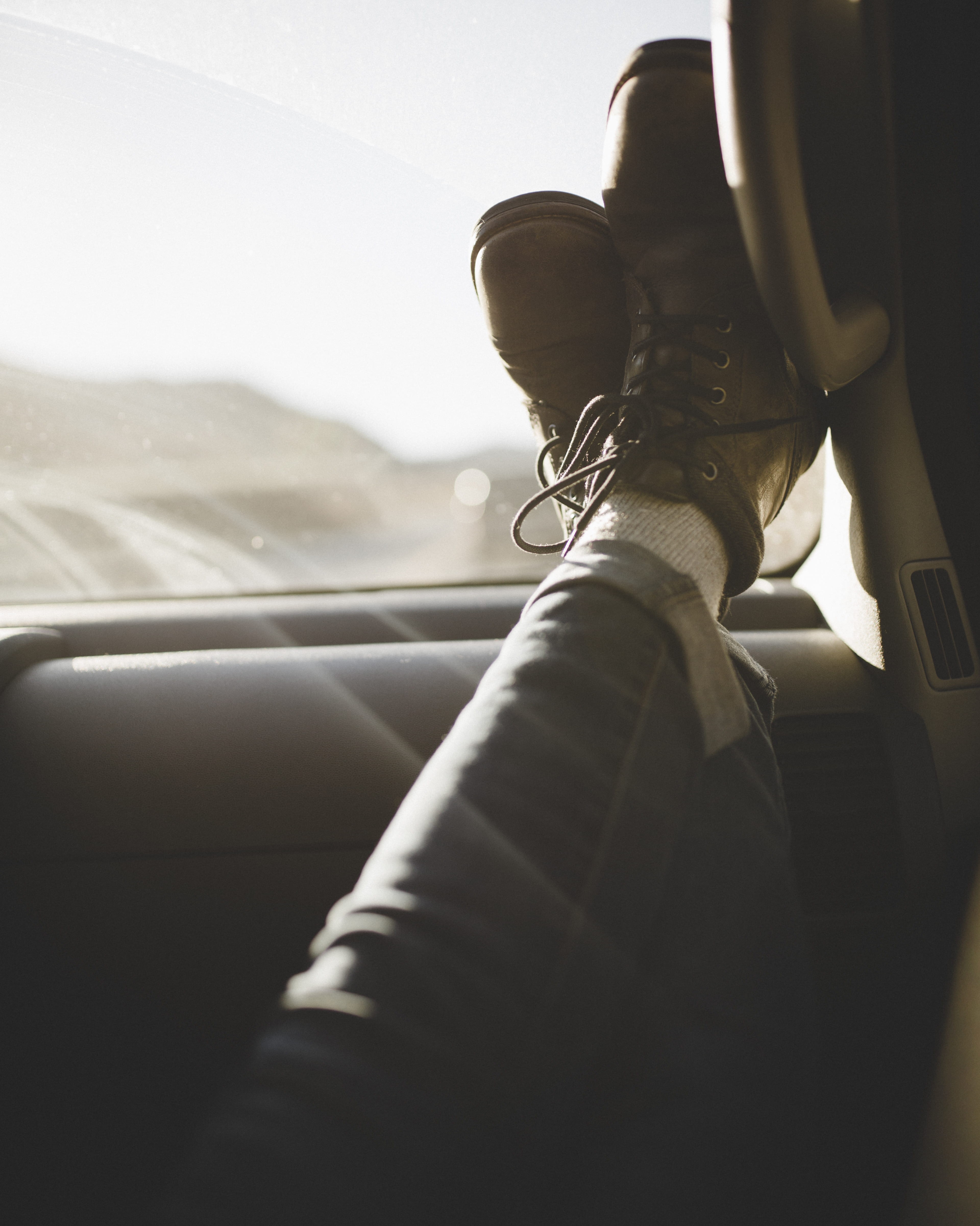 leisure activity, one person, dress, real people, human body part, boots, nature, laces, legs, window, indoors, tied, leather, mode of transportation, car, Phone HD Wallpaper