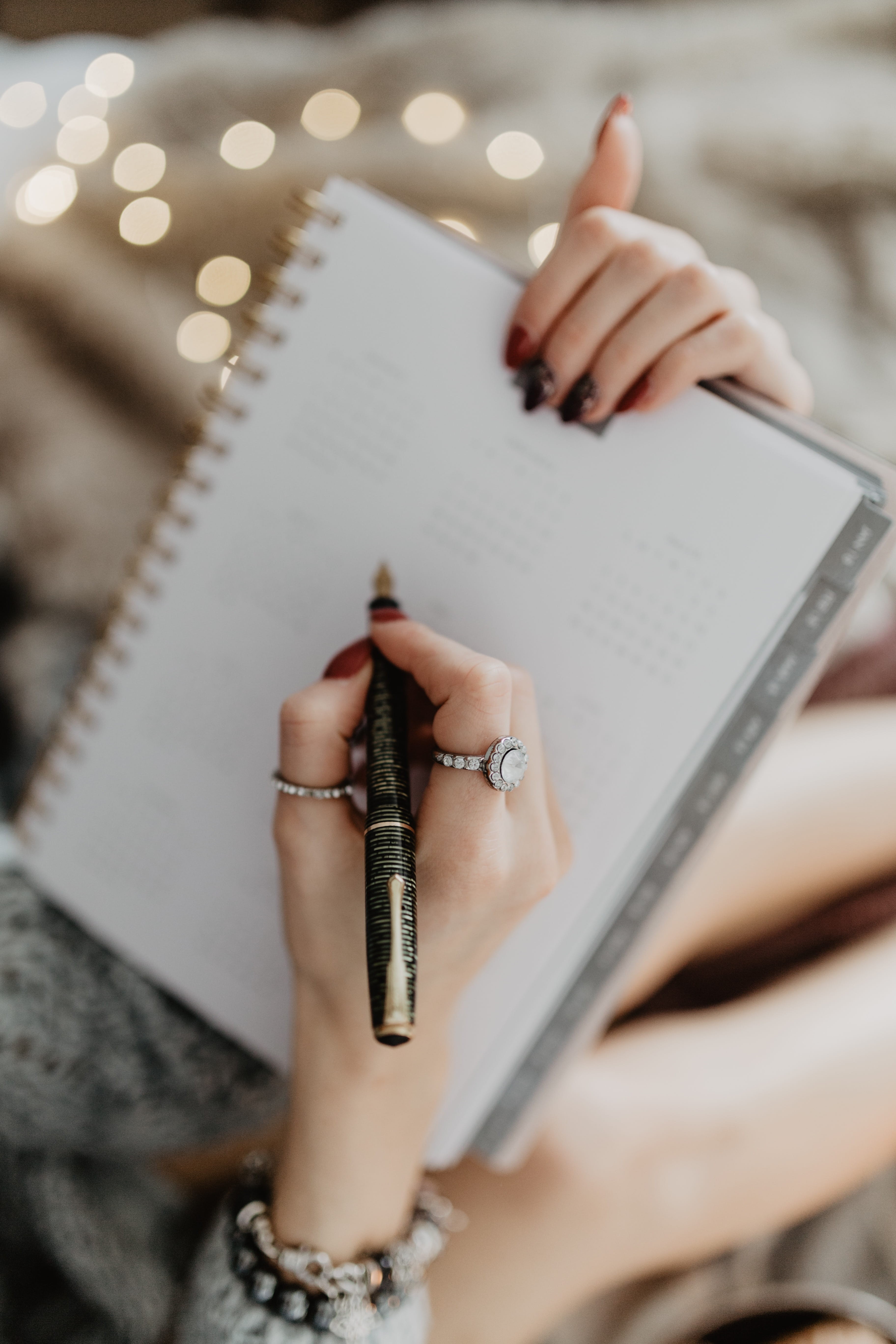 women, hand, book, female, selective focus, nail, human body part, holding, writing, cosy, woman, real people, indoors, bed, candles, one person, calendar, Phone HD Wallpaper