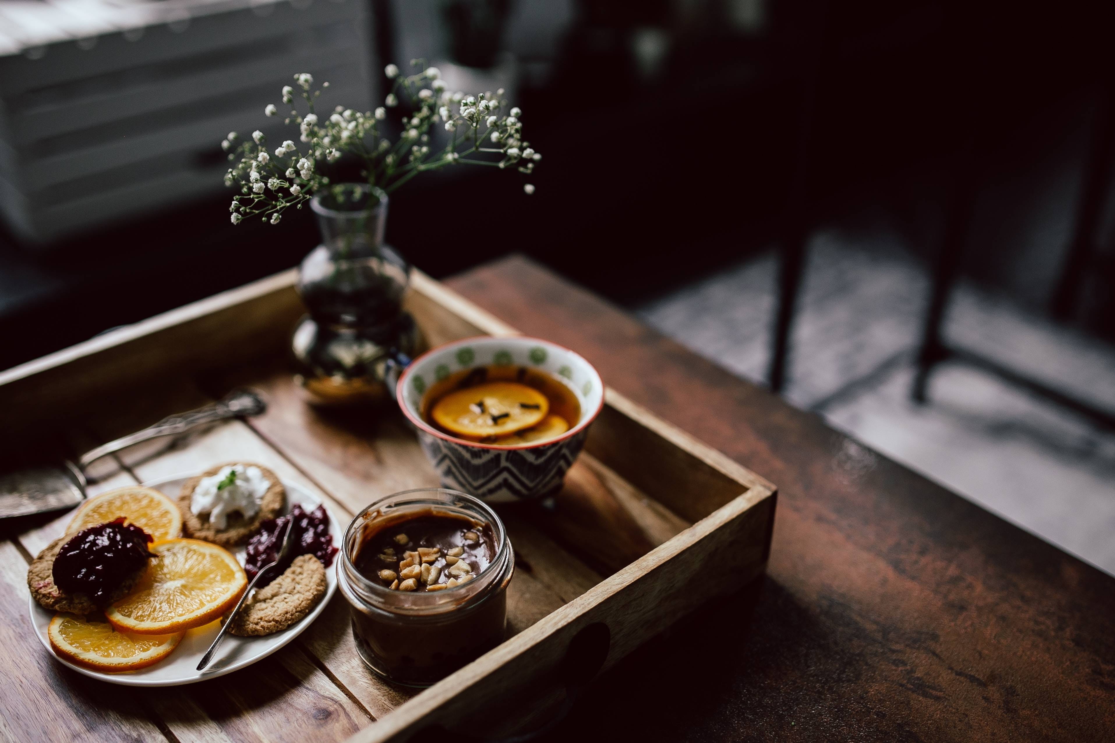 sweet, freshness, ready-to-eat, 2K, brunch, high angle view, food and drink, indoors, bowl, healthy eating, dessert, hotel, jam, fig, wood - material, HD Wallpaper