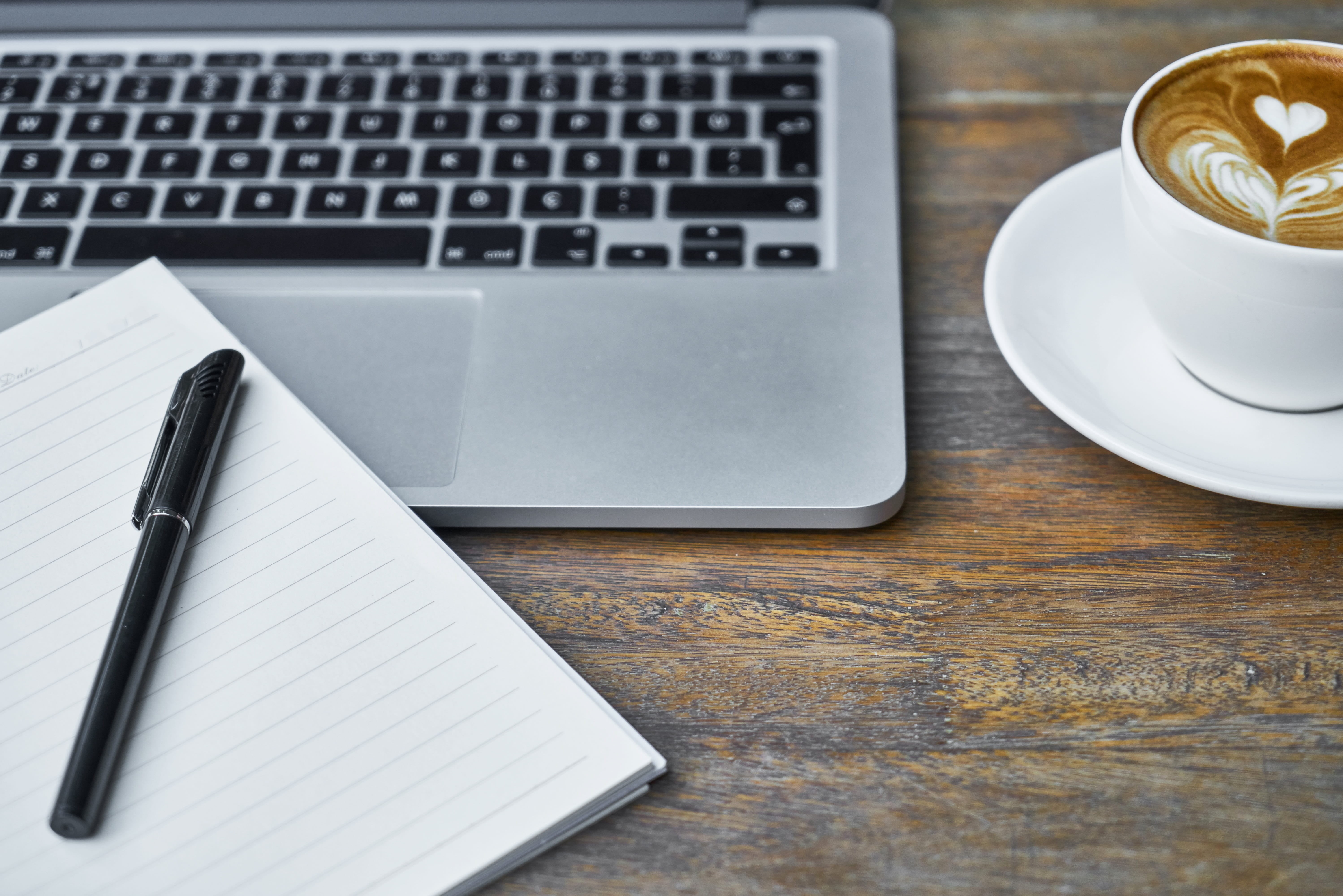 5K, close-up, no people, food, book, wake, business, pen, modern, food and drink, photography, computer keyboard, beverage, table, keyboard, food photo, HD Wallpaper