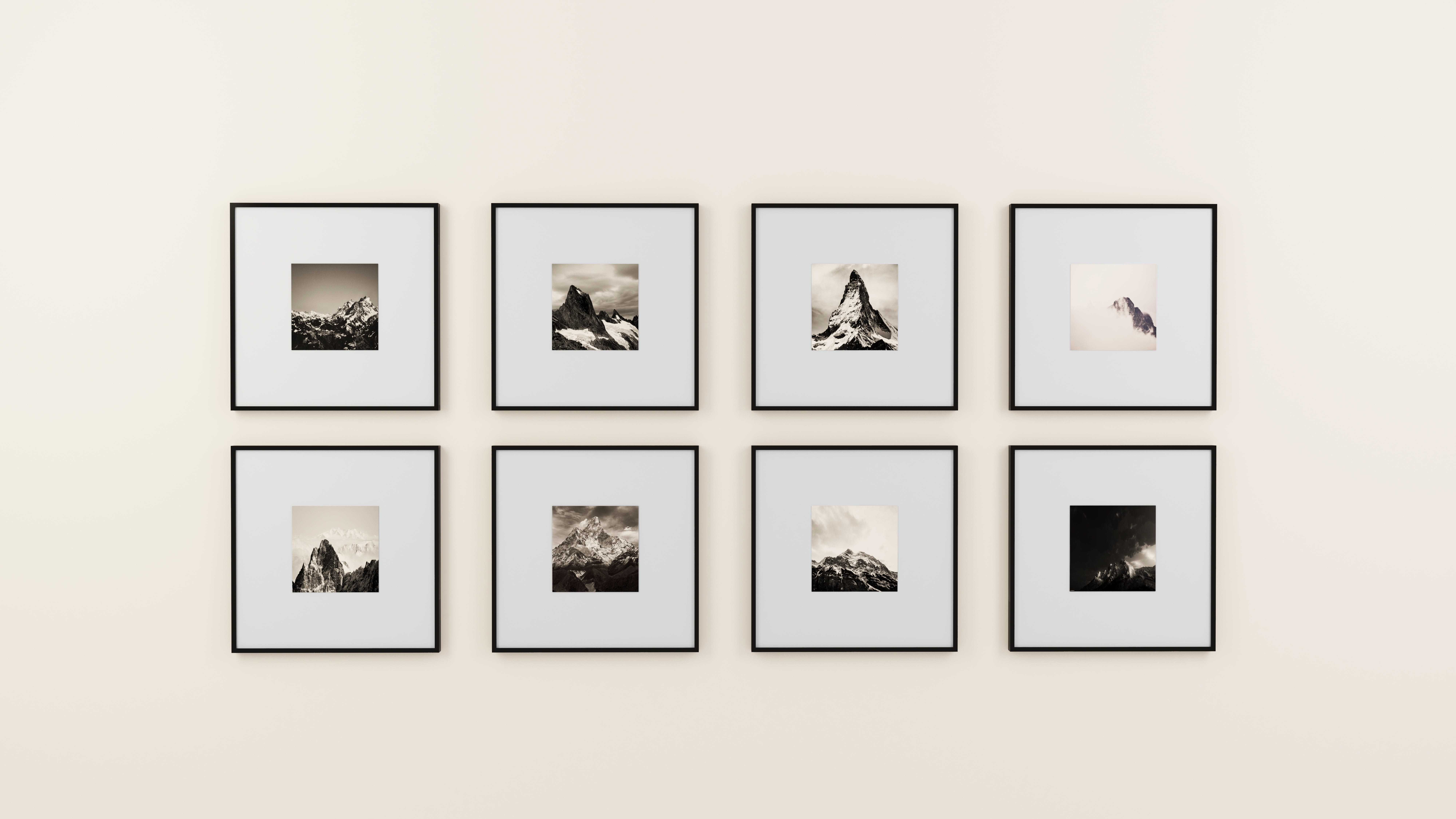 eight, cut out, wooden, 8K, group of objects, creativity, square, collection, arrangement, black and white, white, interior, white background, wall, display, HD Wallpaper