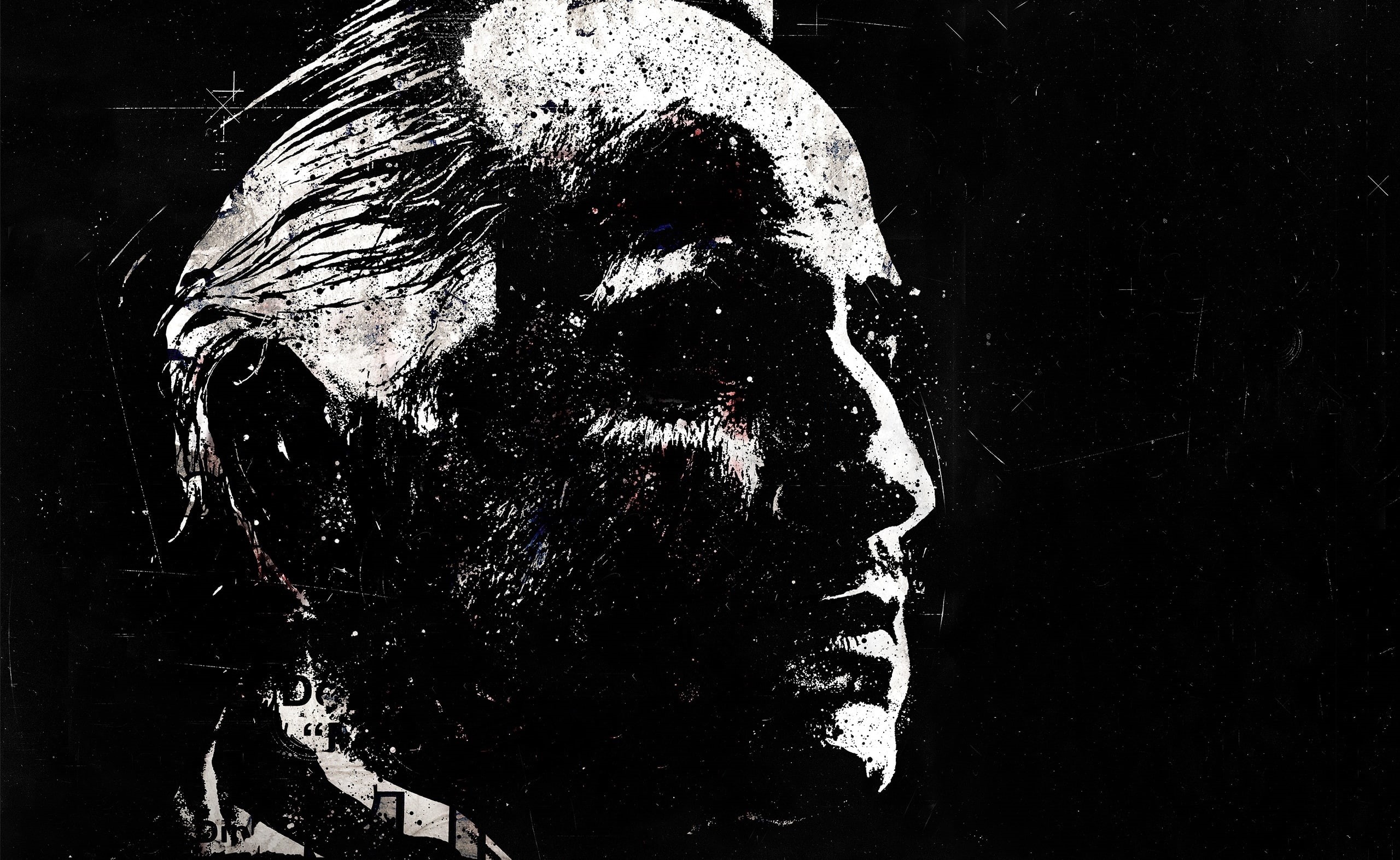 digital composite, Black, lifestyles, close-up, Dark, adult, people, body part, human face, Grunge, illustration, nature, creativity, godfather, Portrait, HD Wallpaper