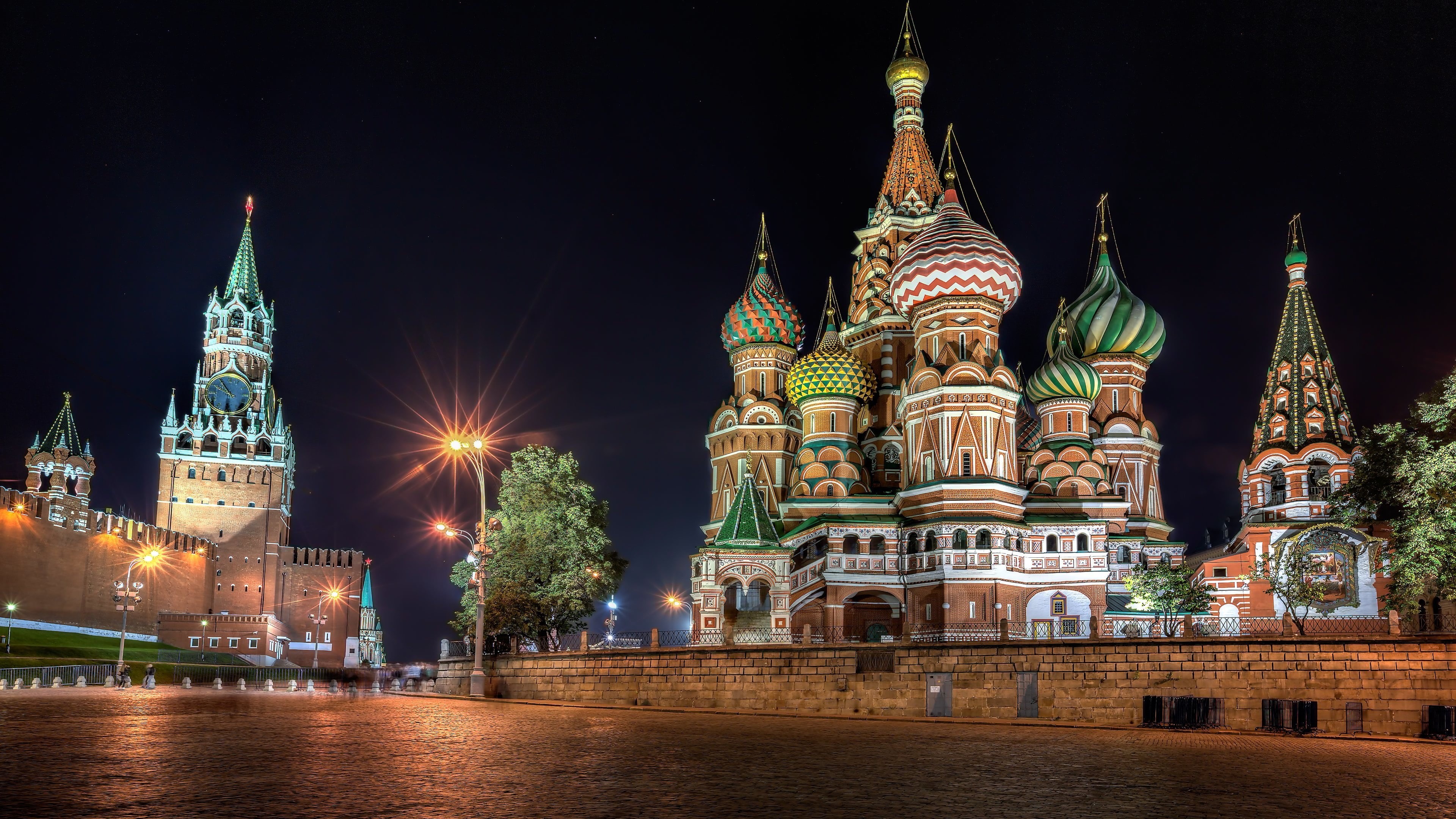 dome, travel Destinations, city, symbol, building, europe, architecture, night, s, dusk, travel, basil, outdoors, Red square, religion, Moscow, winter, HD Wallpaper