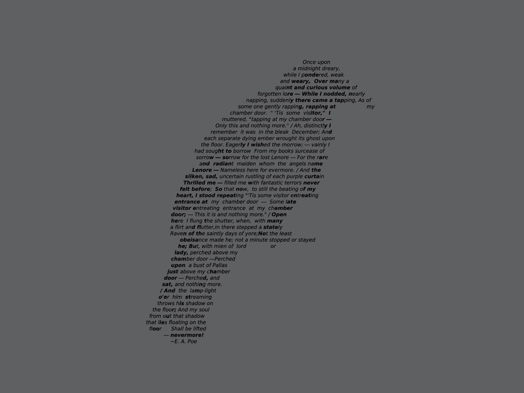 copy space, education, 480P, illustration, data, side view, computer language, paper, Nevermore, nature, white background, typography, raven, indoors, HD Wallpaper