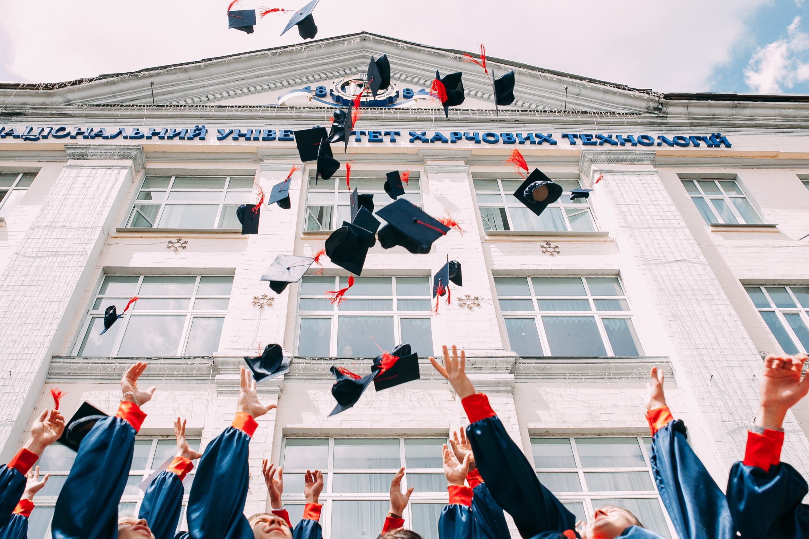 adult, cap, huzzah, university, academic, human, crowd, arms raised, human limb, large group of people, education, nature, built structure, limb, campus, HD Wallpaper