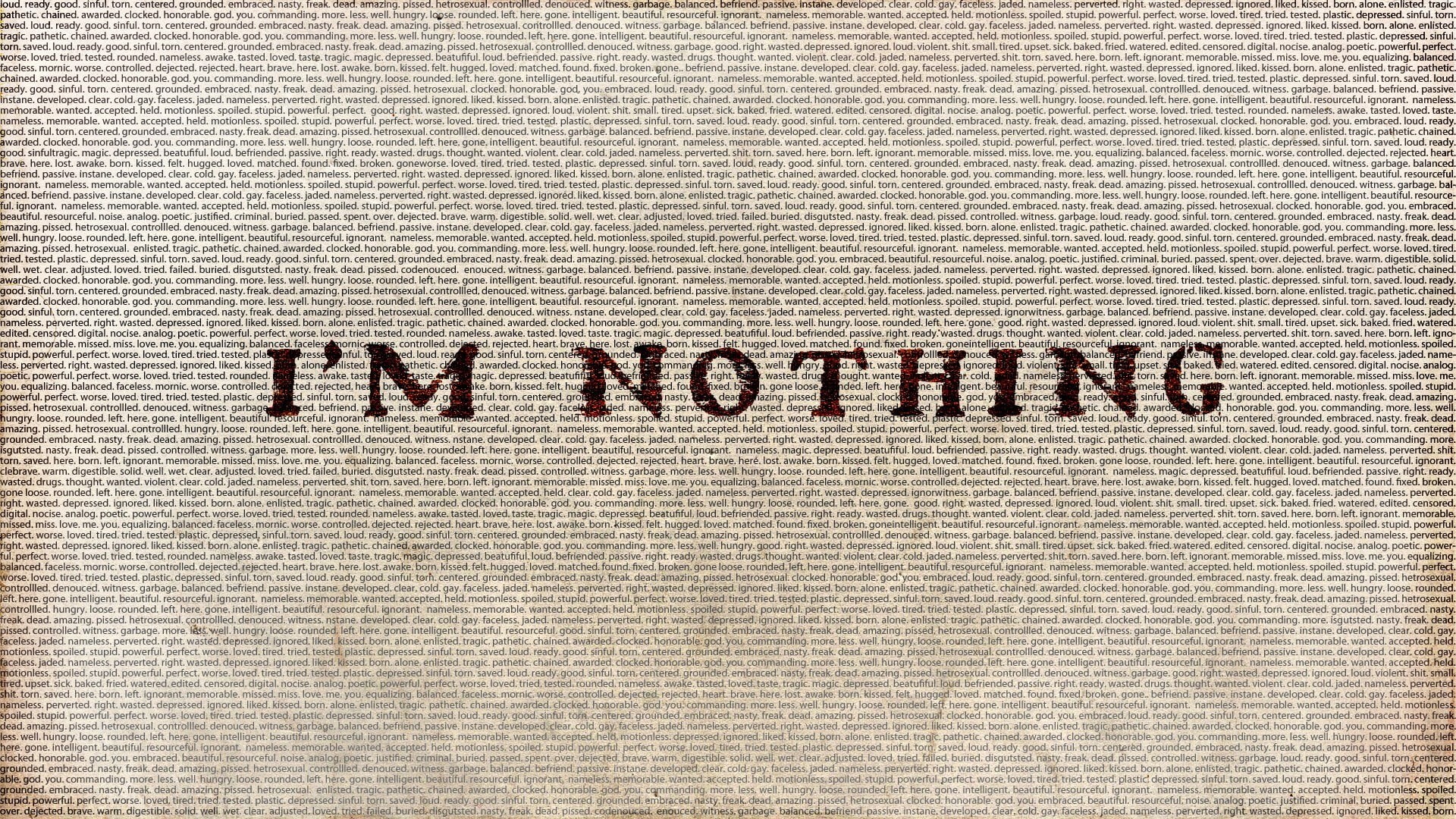 no people, message, sign, depressing, single word, indoors, full frame, western script, burlap, black color, white color, overlay, business, sack, m, communication, HD Wallpaper
