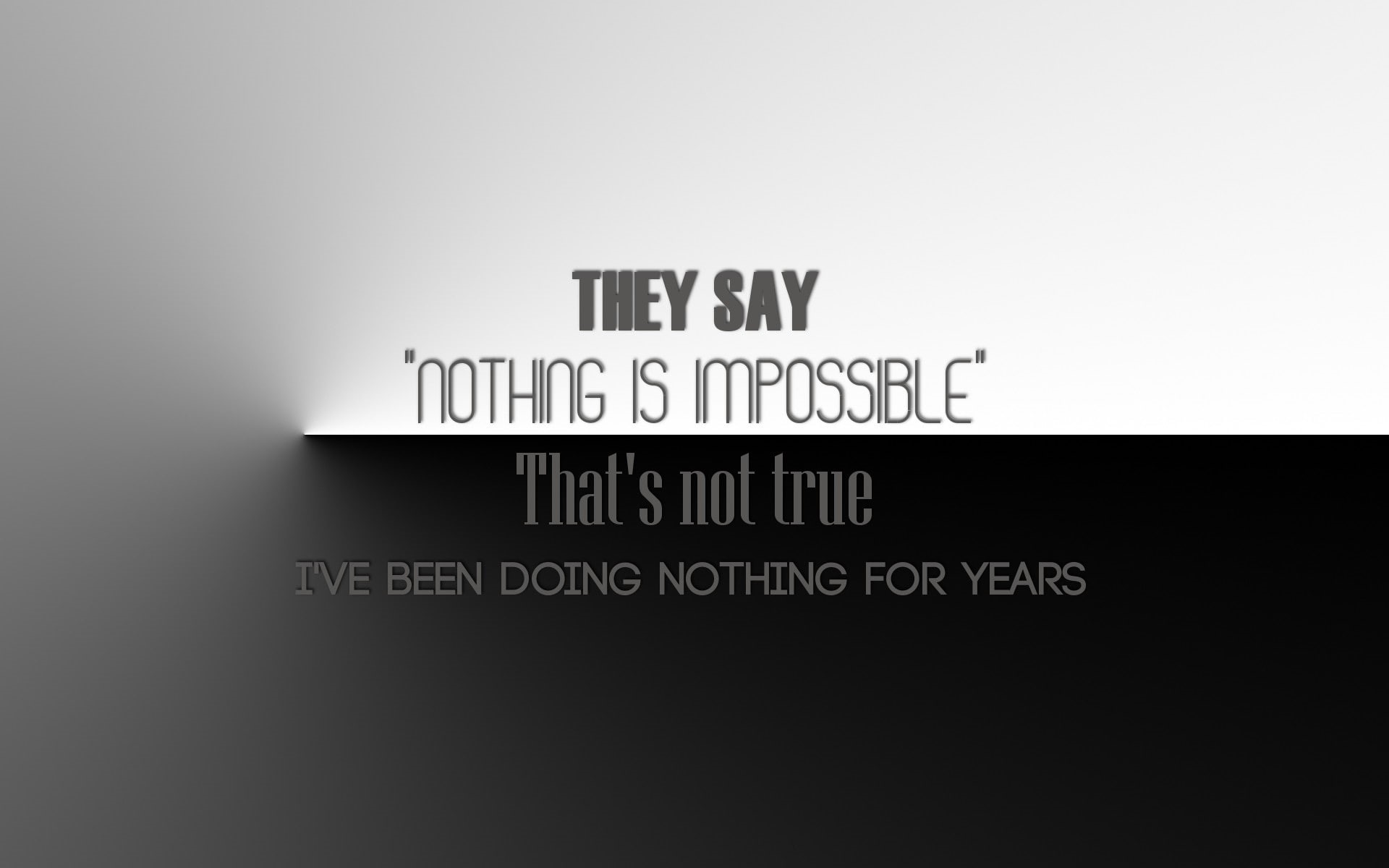 1080P, x, impossible, typography, text, nothing, entertainment, funny, hd, art, HD Wallpaper