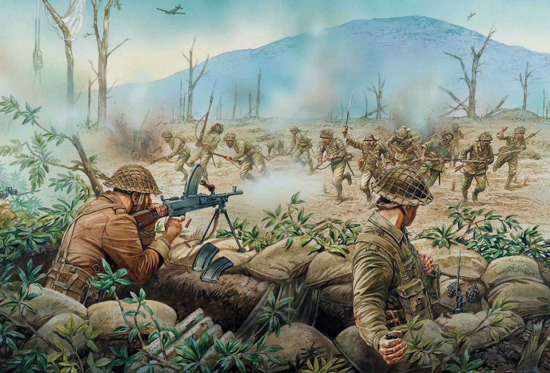 Indian, British, Eastern Stalingrad, the battle, WW2., Kohima, campaign, Japanese, April, turning, Burmese, city, Due, art, call, the region, 1944., ended, HD Wallpaper