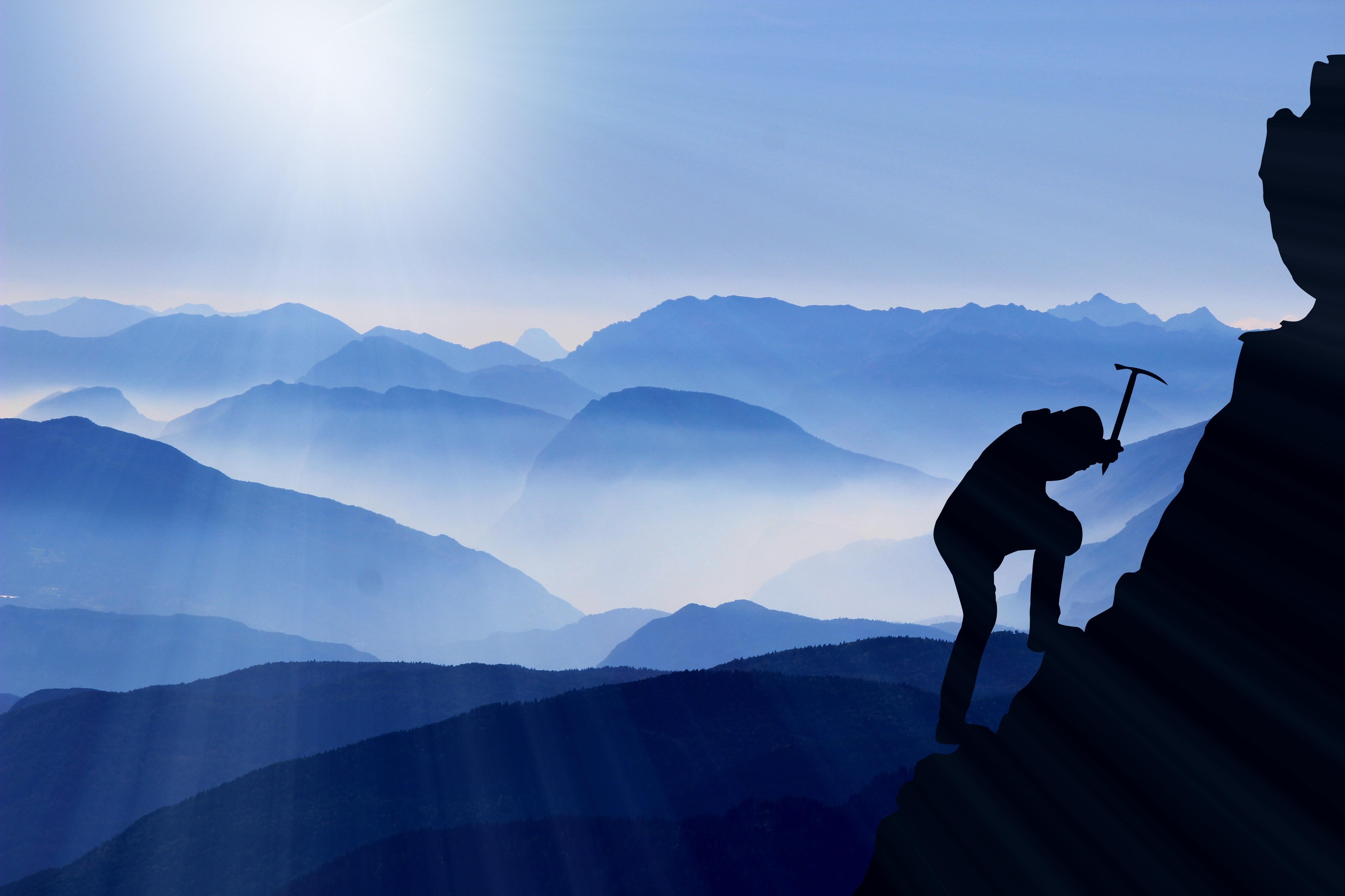 lifestyles, competition, performance, mountains, activity, black pay, men, beauty in nature, winner, dom, sunbeam, climbing, real people, hiking, mountain peak, HD Wallpaper