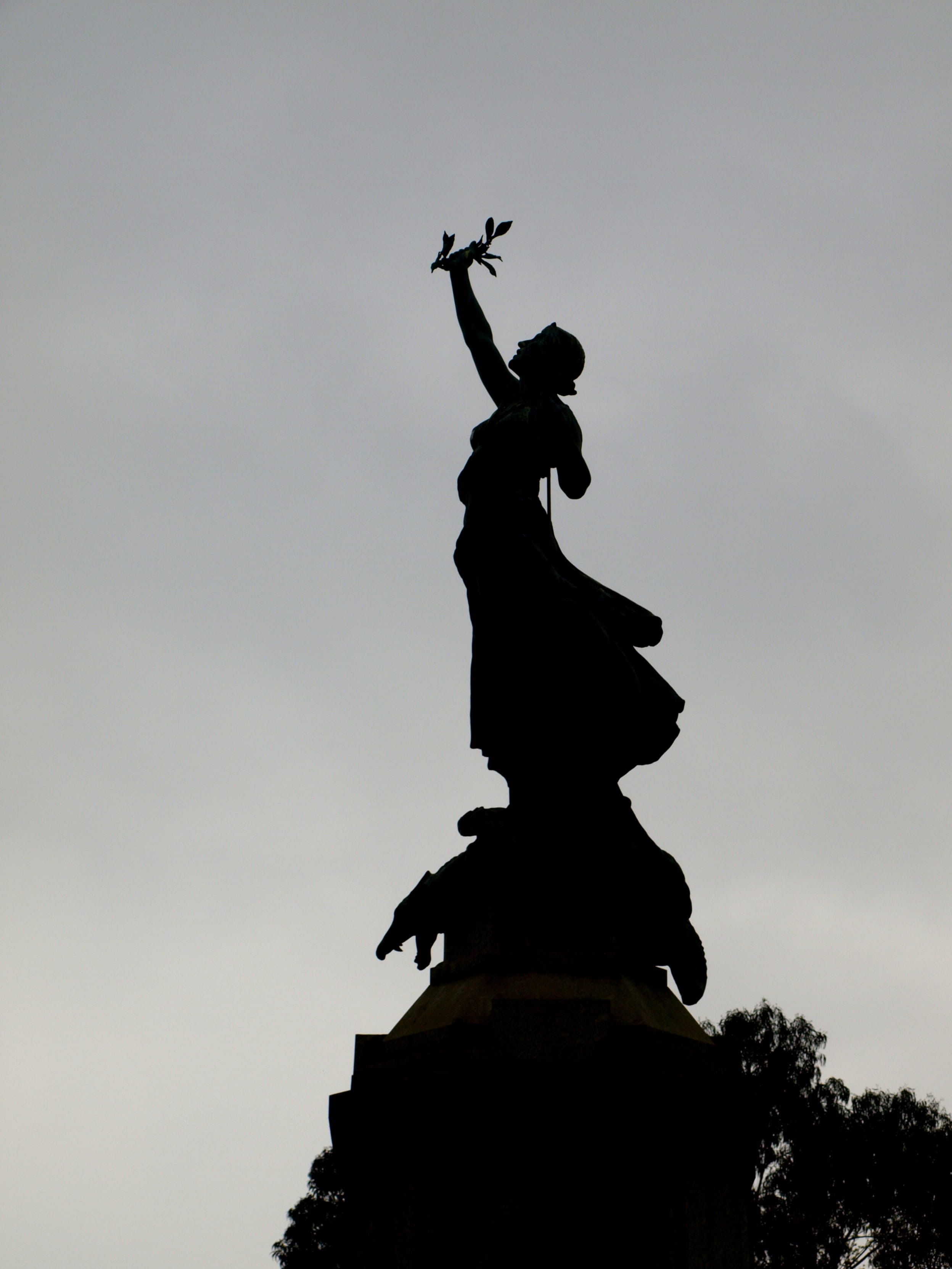 war memorial, female likeness, angel, history, sculpture, statue, low angle view, john angel, northernhay, war, 2K, art and craft, sky, no people, exeter, Phone HD Wallpaper