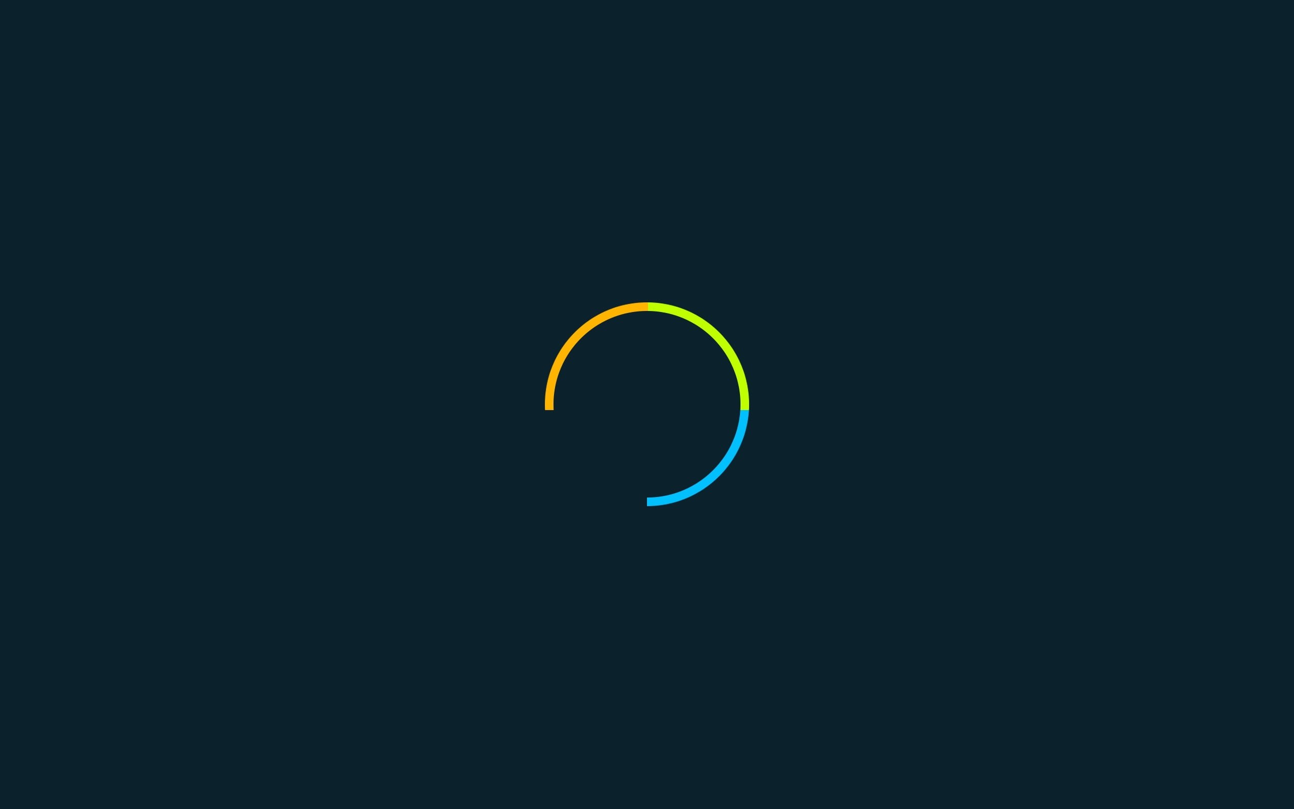 Linux, single object, black background, sky, no people, astronomy, copy space, circle, night, loading, 2K, illustration, nature, blue, geometric shape, HD Wallpaper
