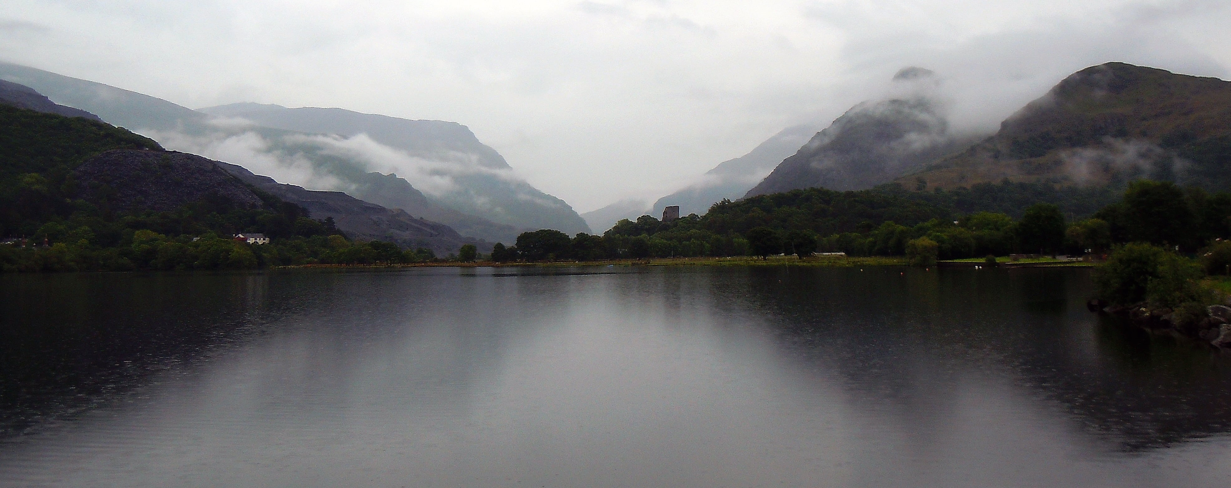 beautiful  view, water, natural  lake, Llanberis, Padarn, nature, mountains, 4K, rain, asia, body, landscape, daytime, scenics, photo, body of water, Sunrise, HD Wallpaper
