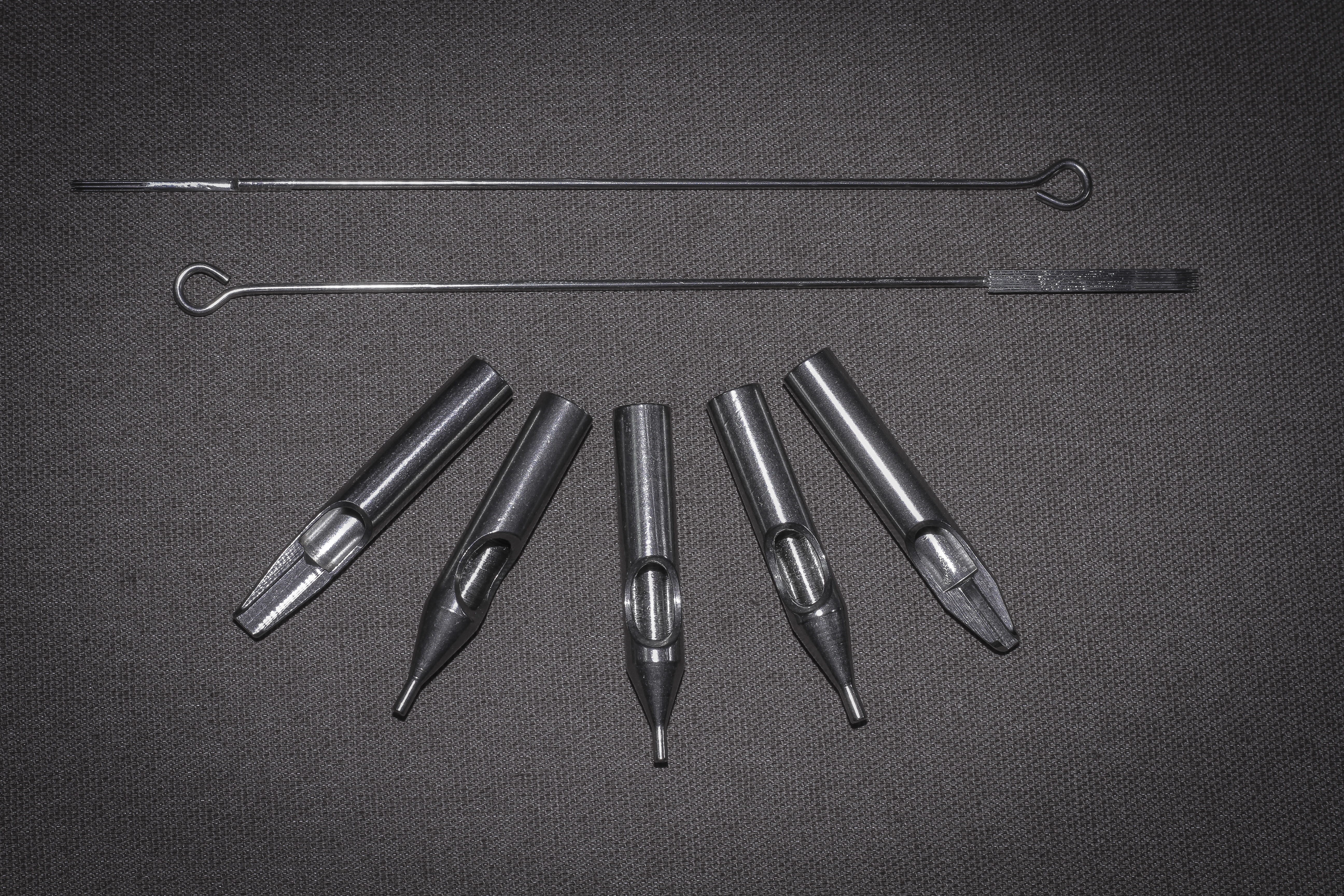 needle, still life, tattoos, metal, table, professional, variation, no people, black, choice, drawing, sterile, high angle view, hand tool, tool, body, HD Wallpaper