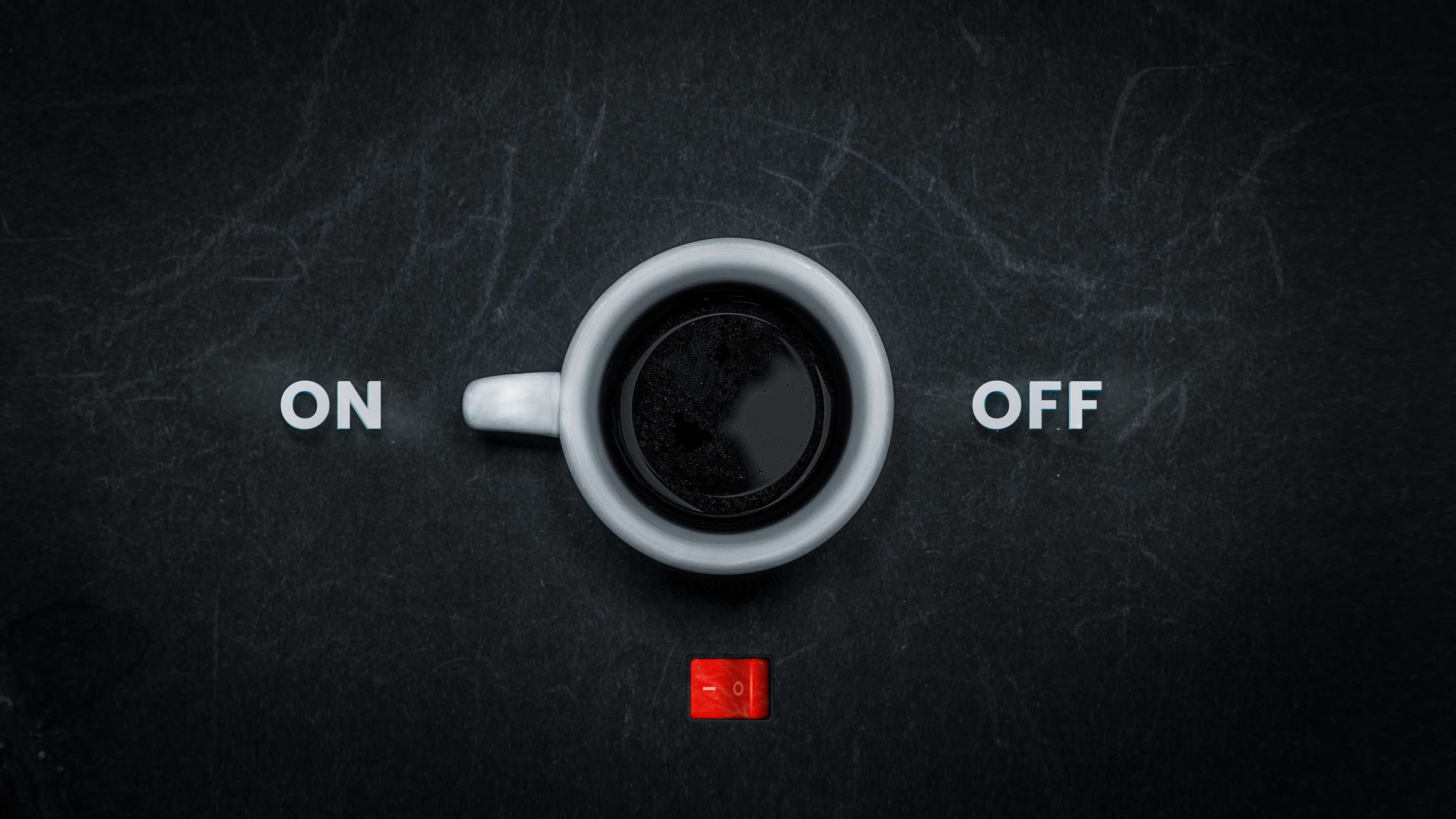 indoors, studio shot, tea cup, food and drink, drink, number, board, refreshment, texture, no people, text, 4K, chalk - art equipment, switch, coffee - drink, HD Wallpaper