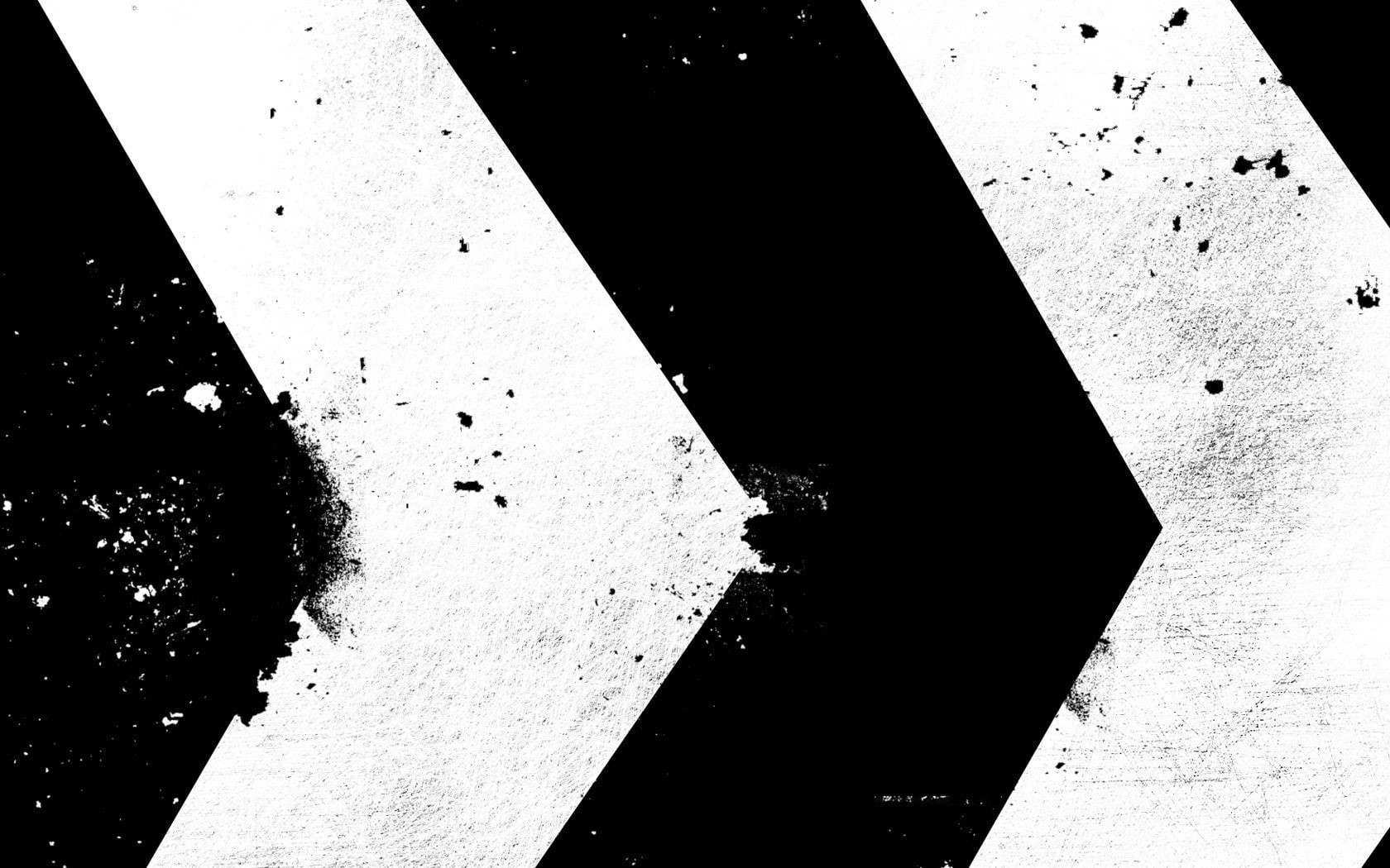grunge, digital art, artwork, paint splatter, monochrome, white, 720P, black, arrows (design), abstract, pattern, HD Wallpaper