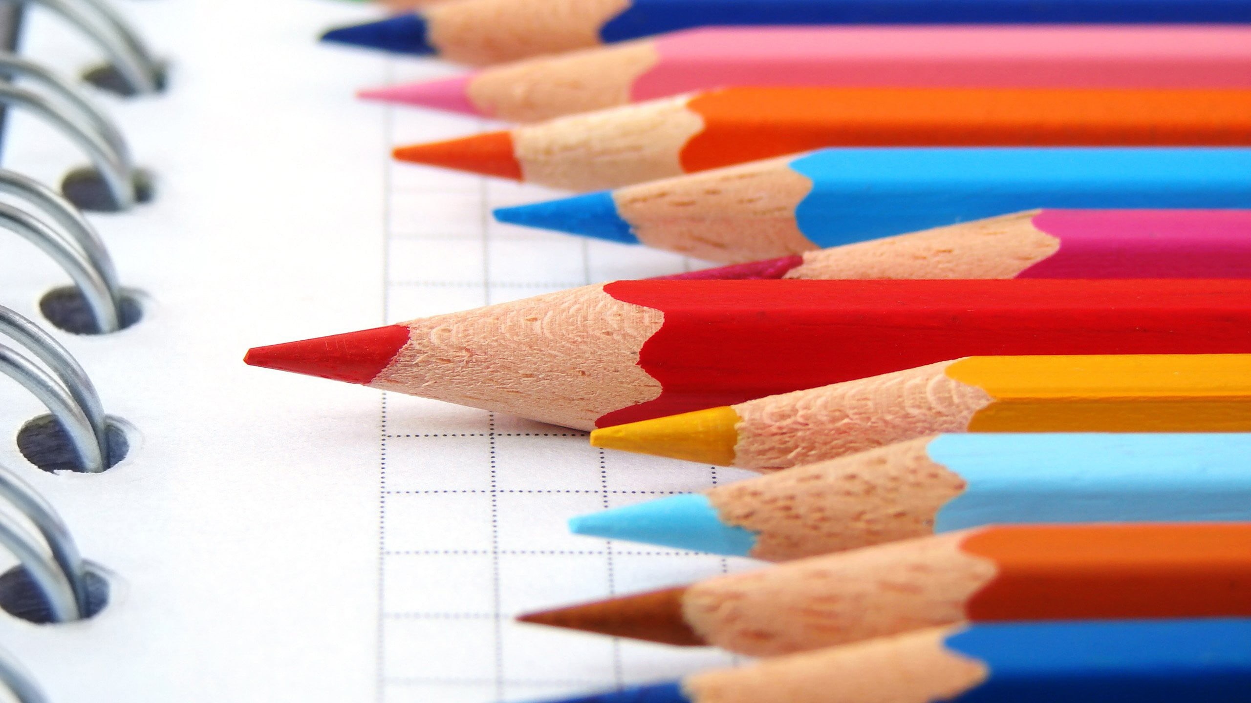 art and craft equipment, top, focus, colors, still life, selective focus, sharp, in a row, paper, close-up, wood - Material, colored pencil, photo, yellow, HD Wallpaper
